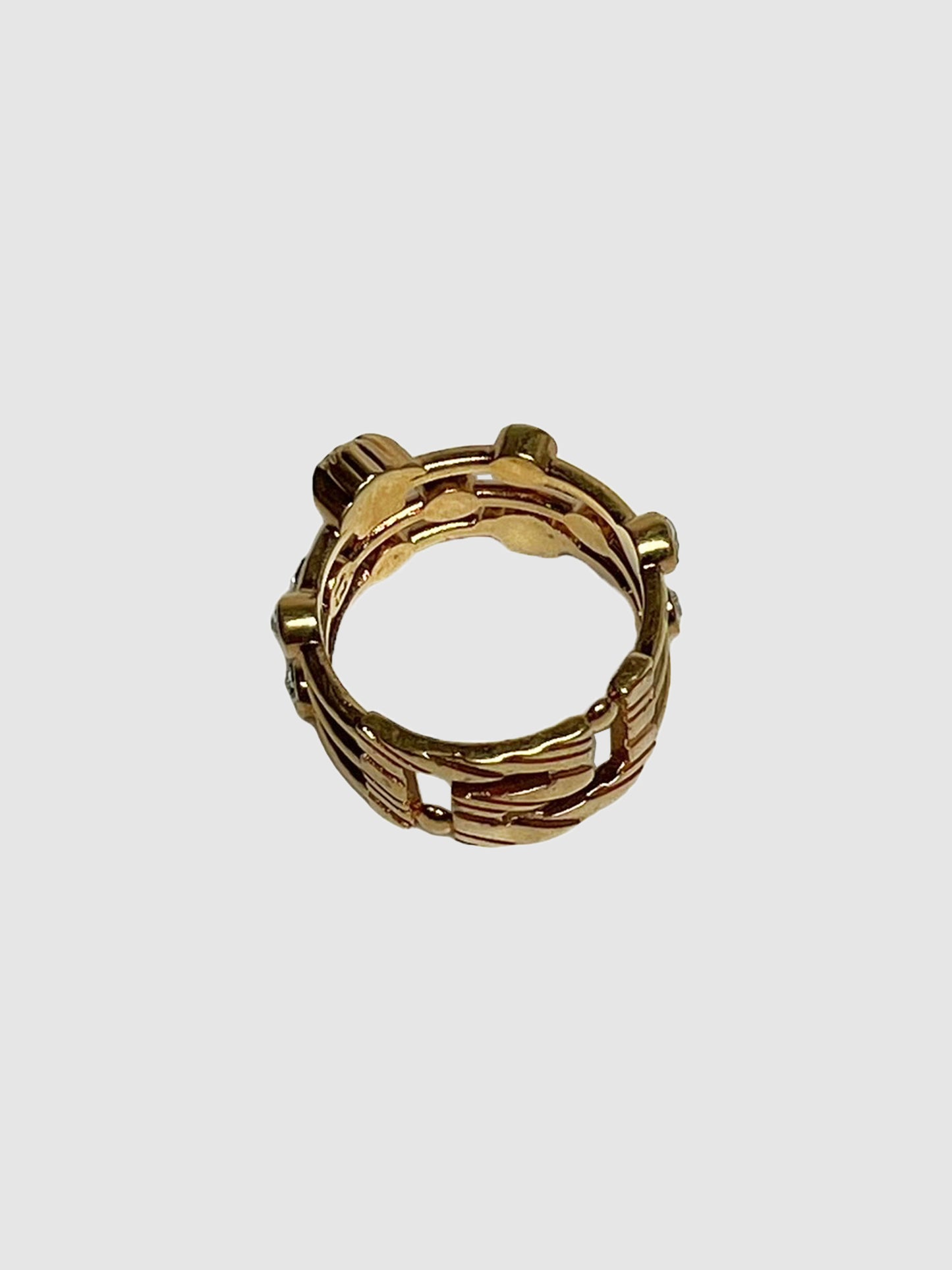 Versace Crystal Medusa Head Ring