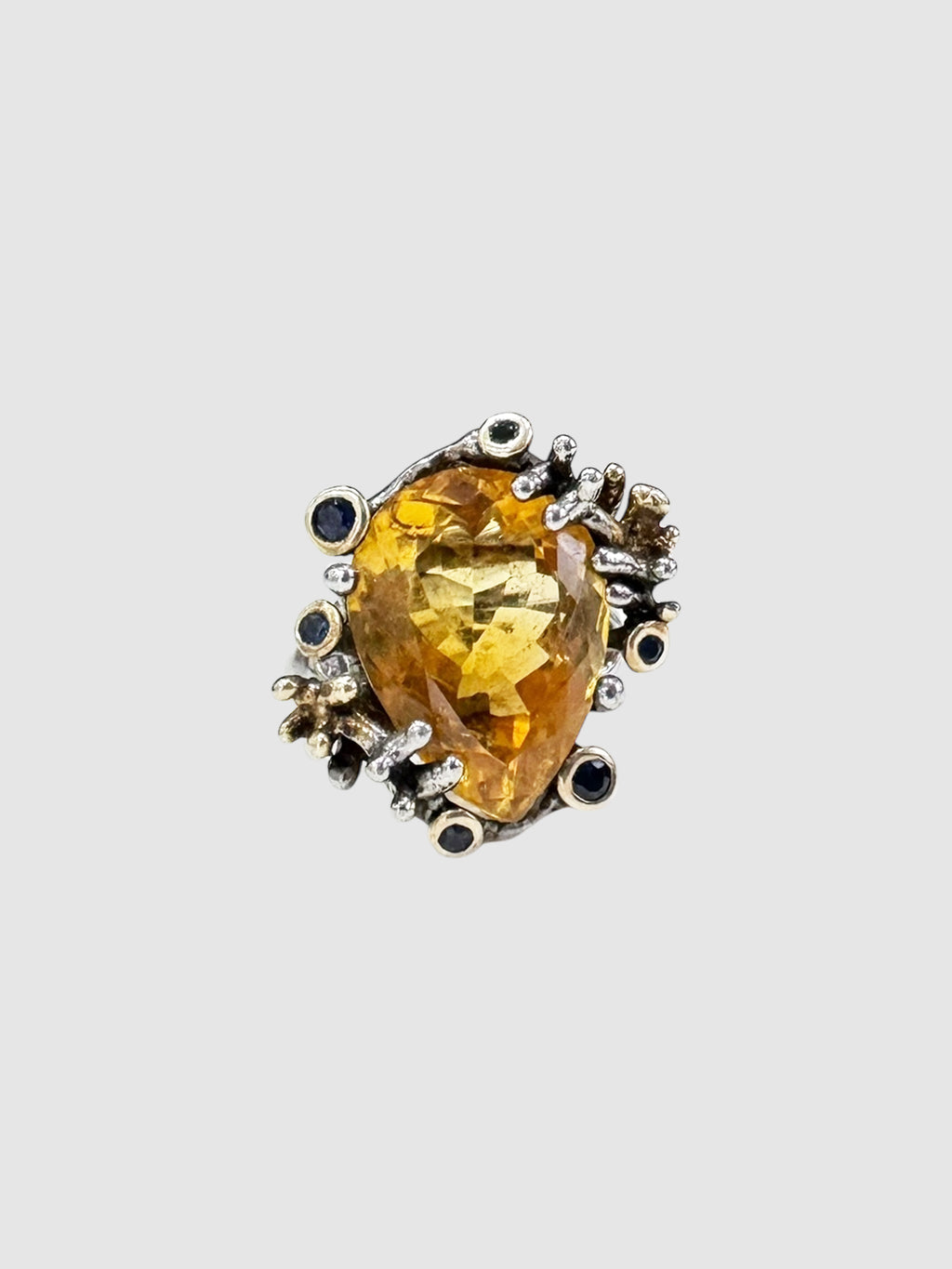 Citrine Sapphire Ring