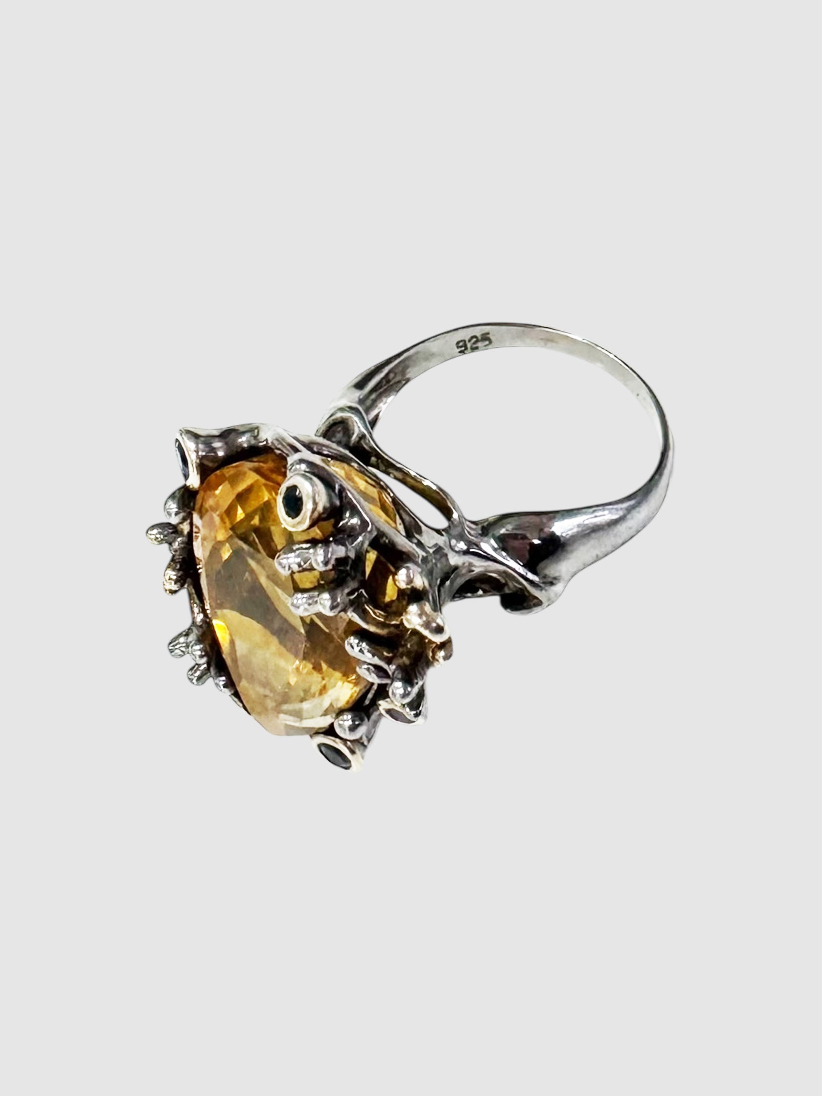 Citrine Sapphire Ring