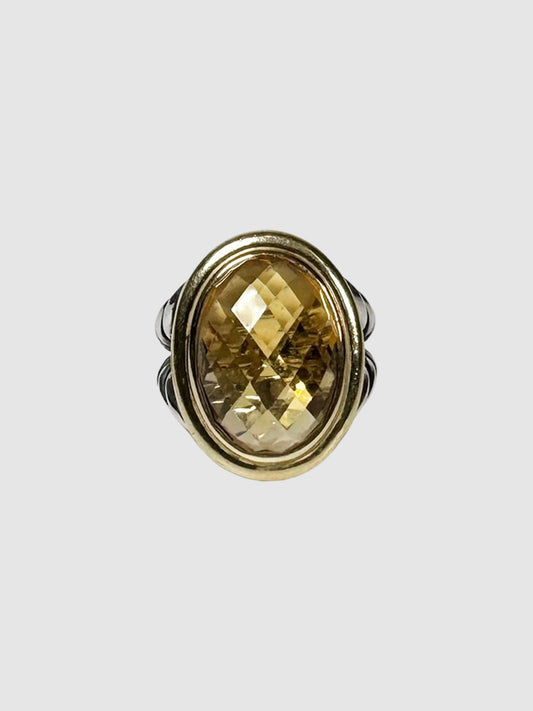 David Yurman Oval Citrine Ring Consignment Secondhand Designer Luxury Resale Toronto Trendy