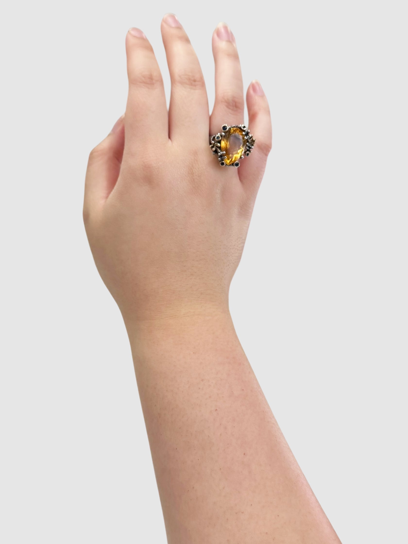 Citrine Sapphire Ring