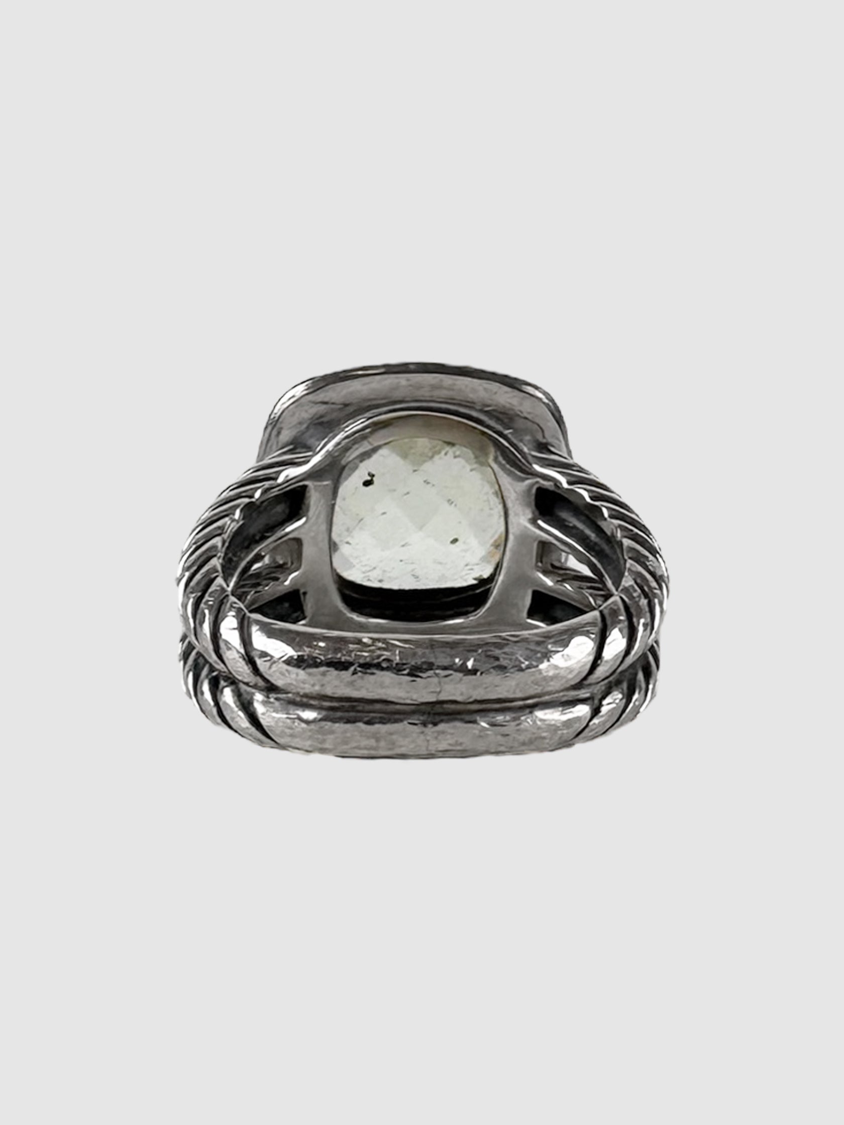 Diamond Prasiolite Albion Ring