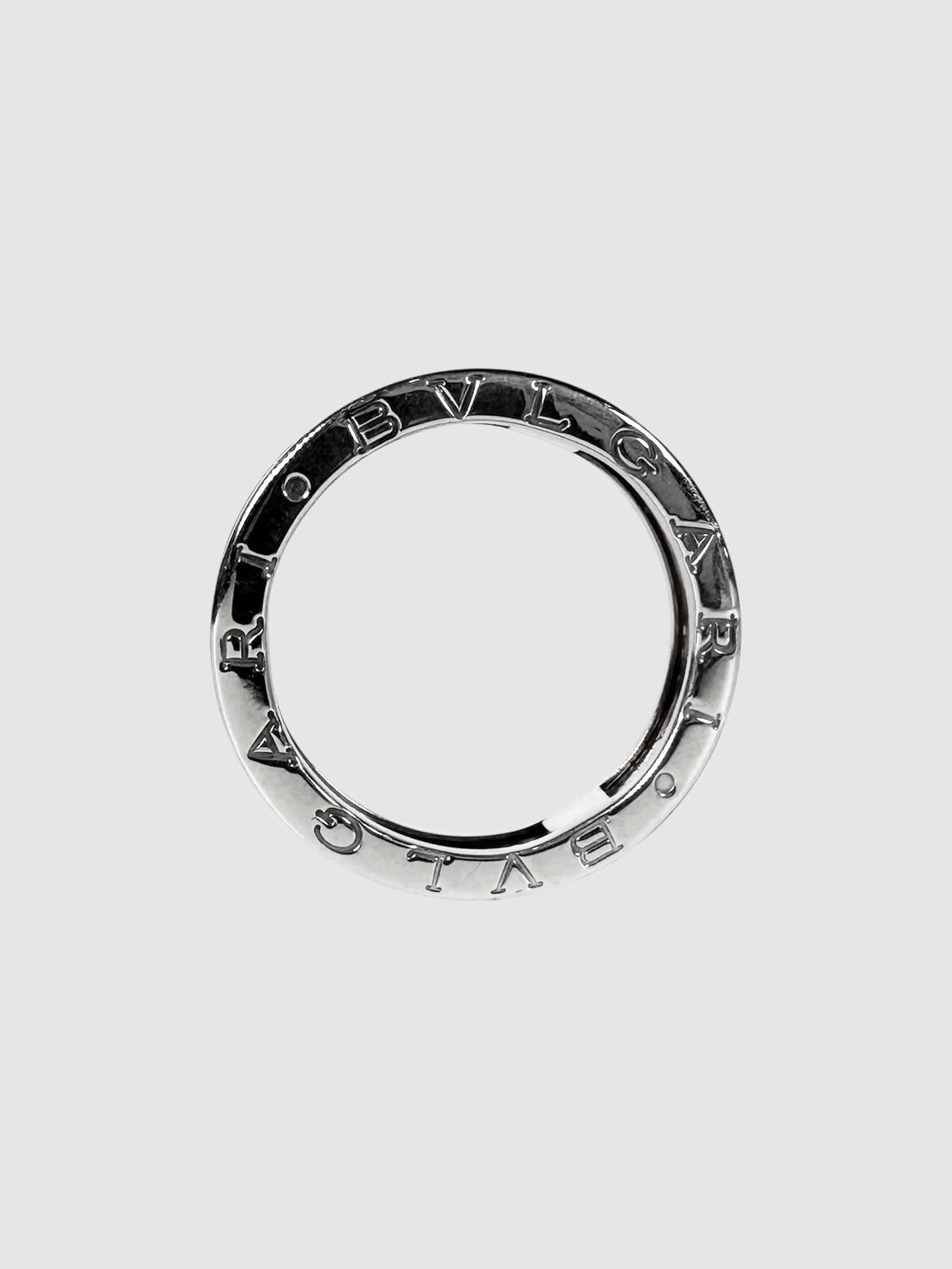 Bvlgari 18K White Gold B.Zero1 One-Band Ring size 9 jewellery jewelry accessories luxury designer resale consignment secondhand Toronto Canada
