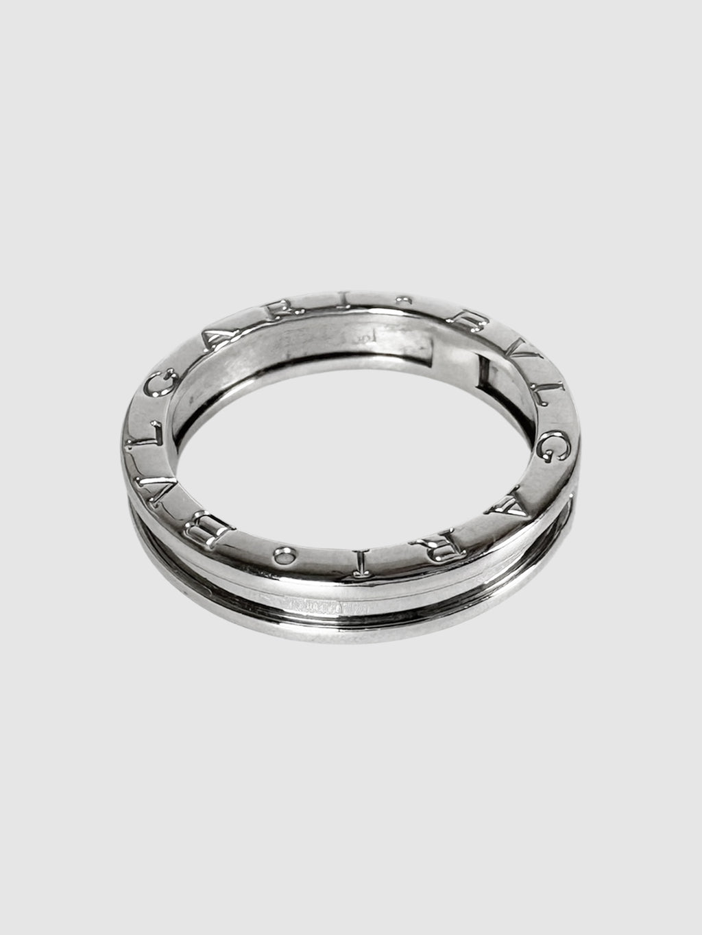 Bvlgari 18K White Gold B.Zero1 One-Band Ring size 9 jewellery jewelry accessories luxury designer resale consignment secondhand Toronto Canada