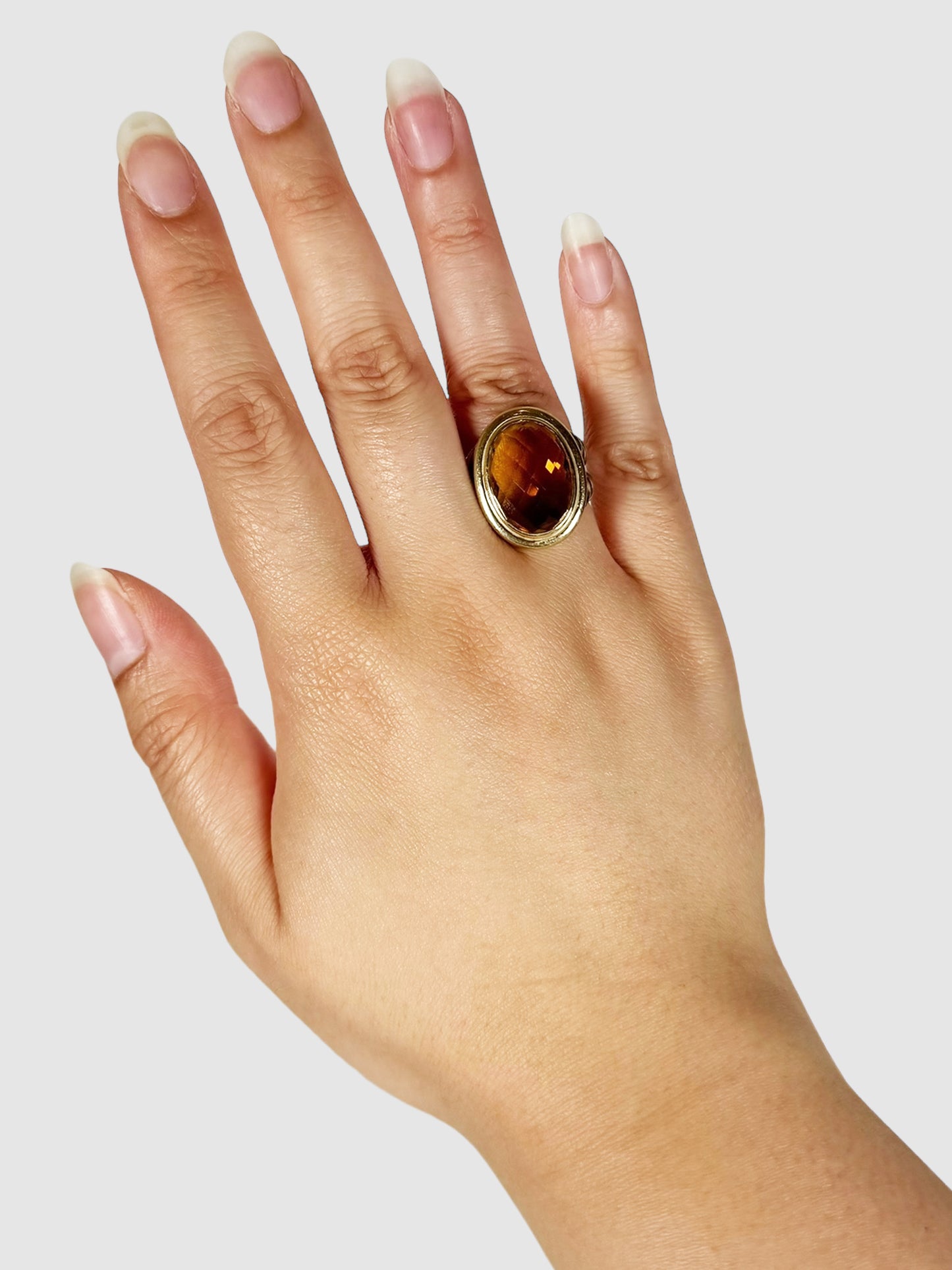 David Yurman Oval Citrine Ring Consignment Secondhand Designer Luxury Resale Toronto Trendy