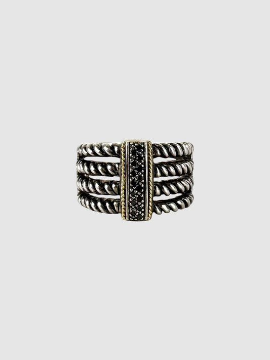 Two-Tone Layered Diamond Ring