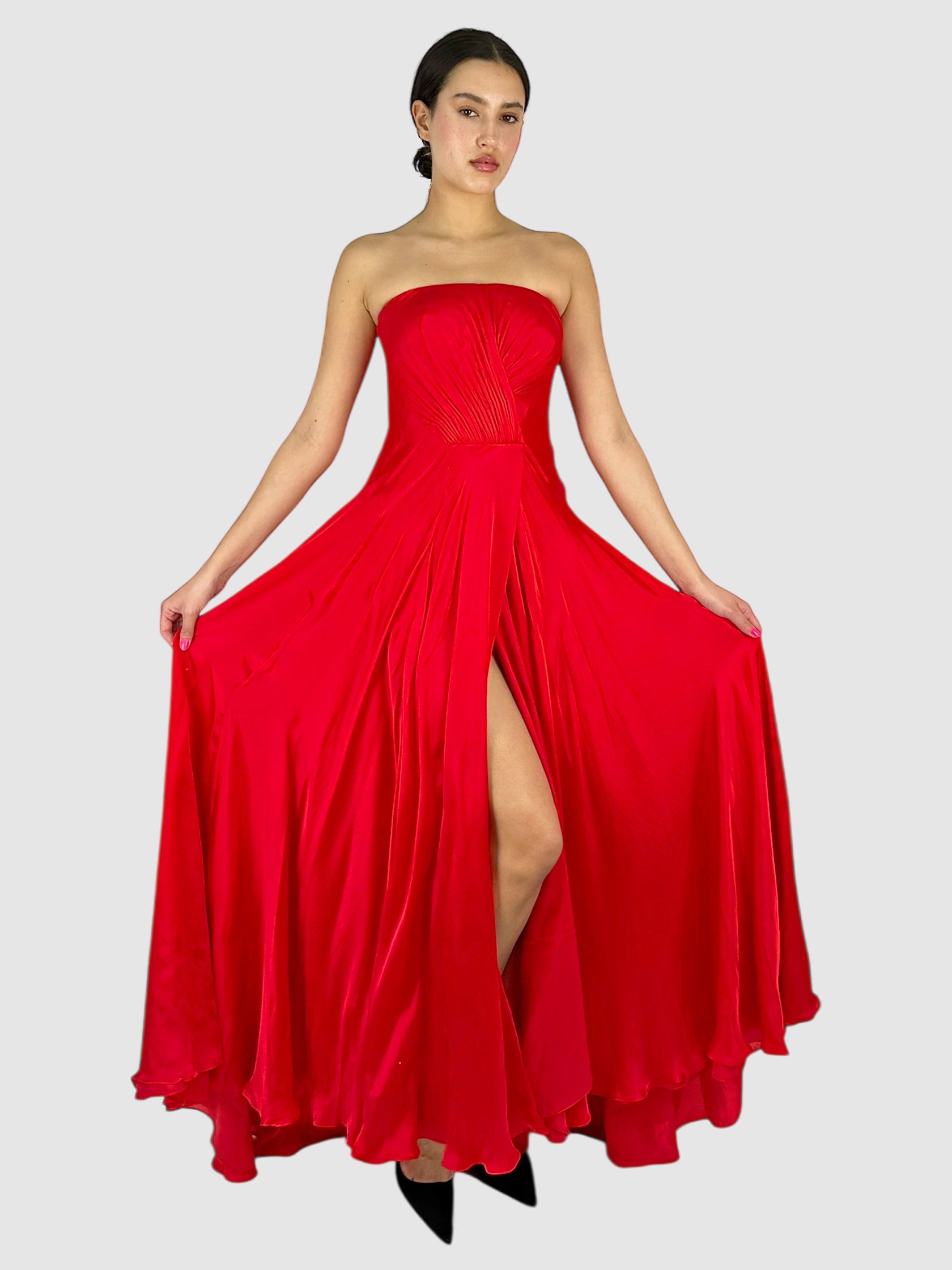 Ruched Maxi Dress - Size 8