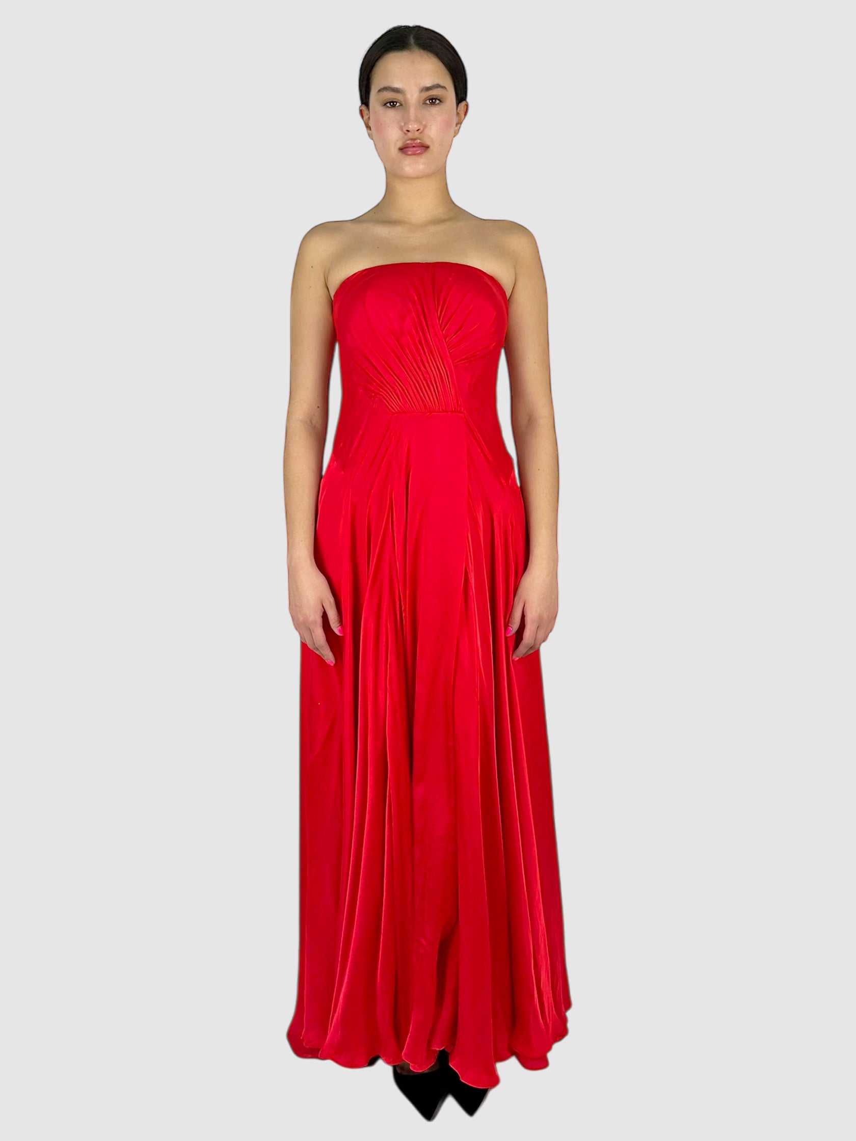 Ruched Maxi Dress - Size 8