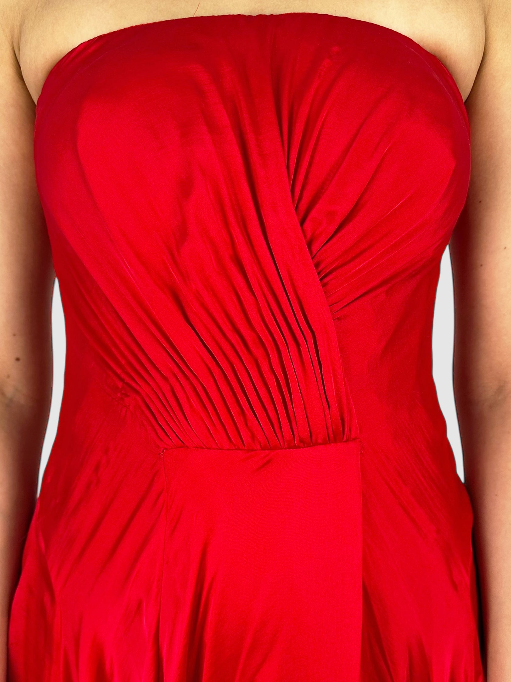 Ruched Maxi Dress - Size 8