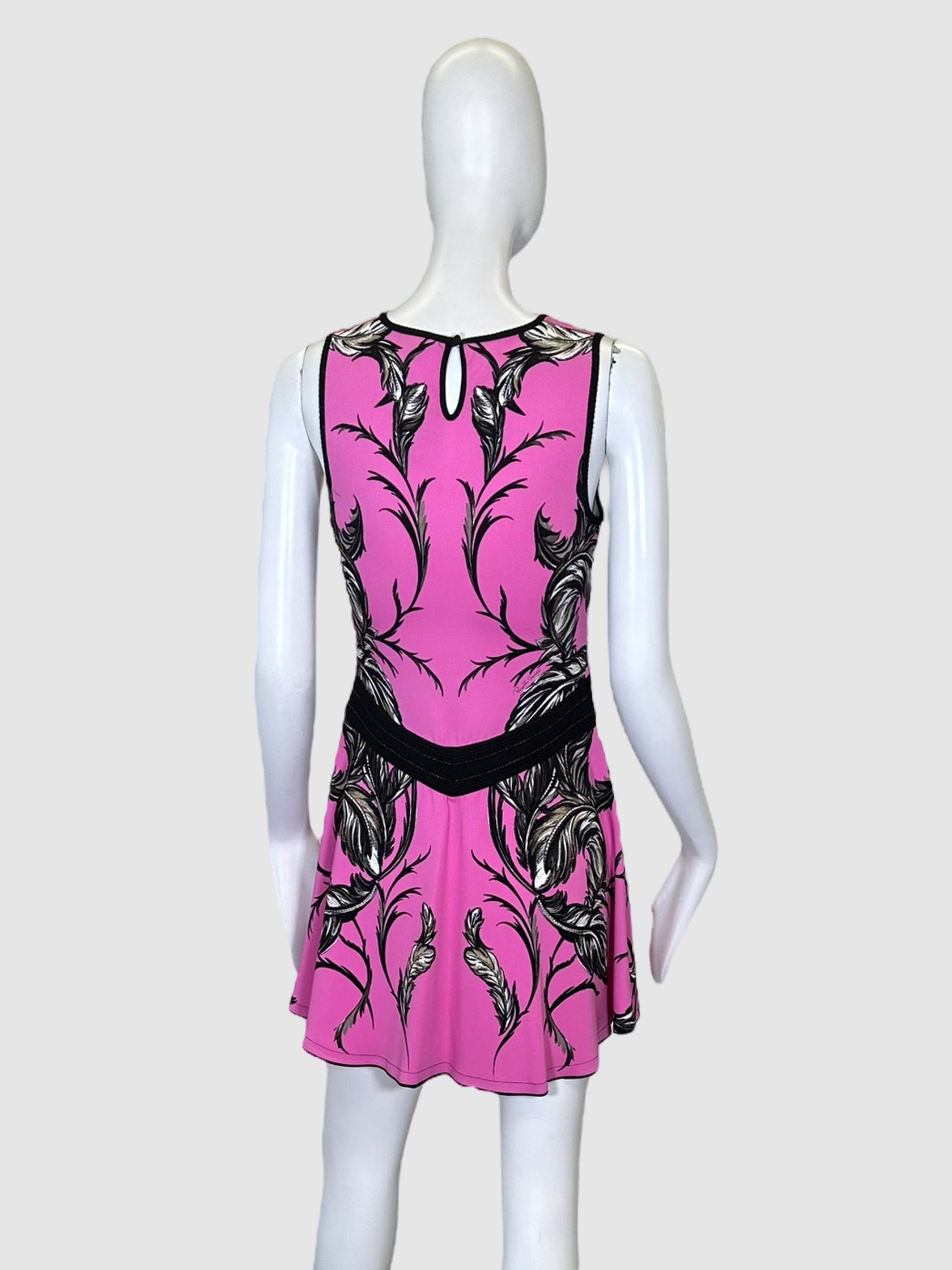 Sleeveless Floral Print Dress - Size 42