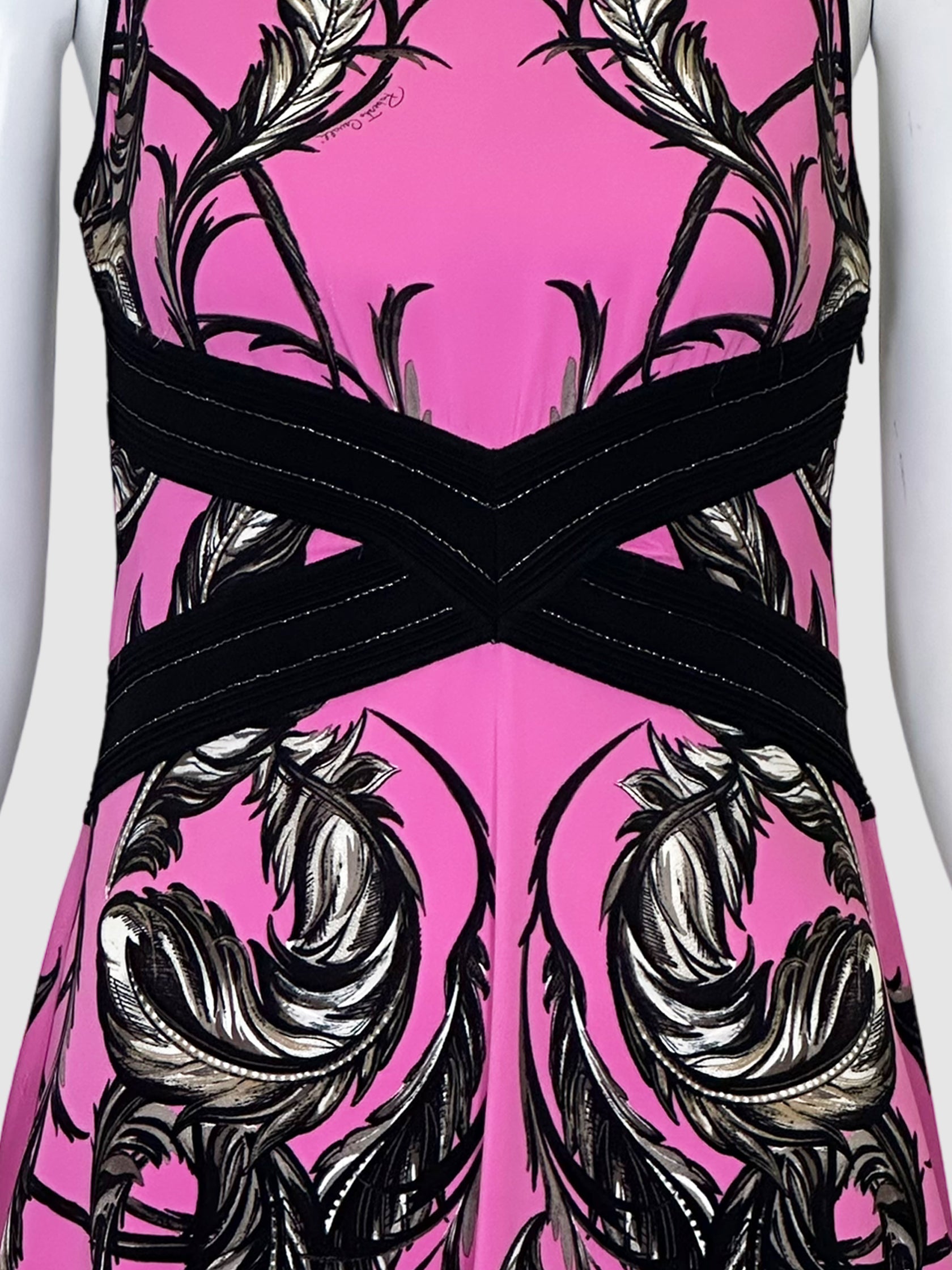 Sleeveless Floral Print Dress - Size 42