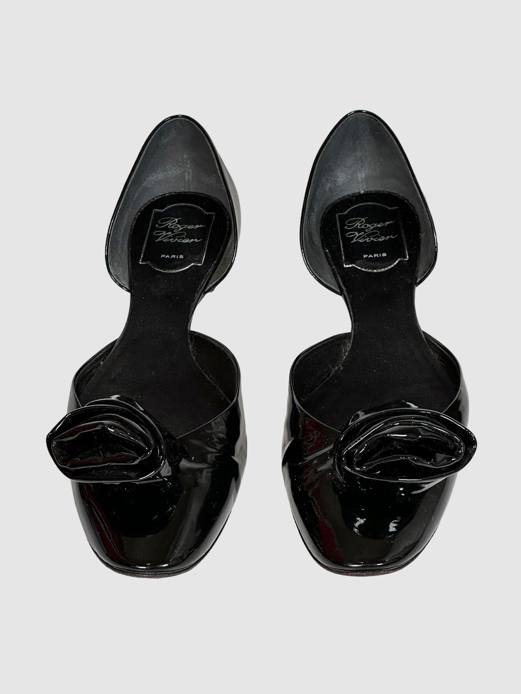 Roger Vivier Patent Leather D'Orsay Flats - Size 39