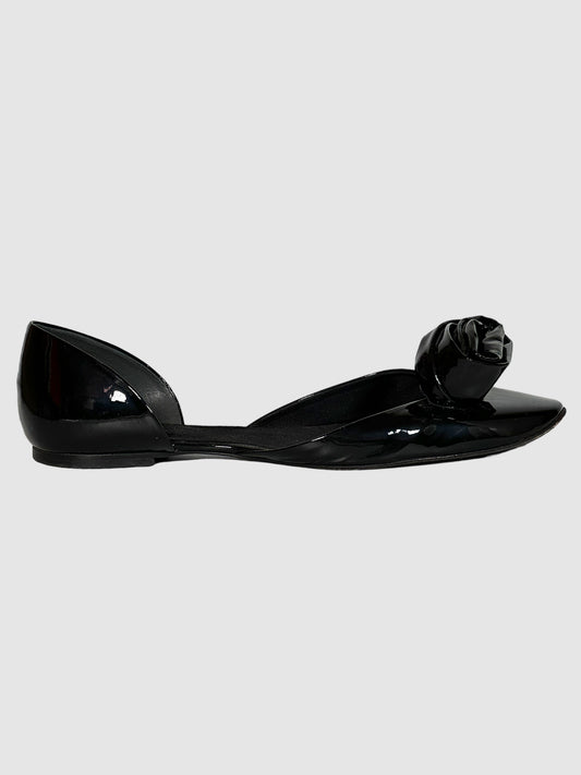Roger Vivier Patent Leather D'Orsay Flats - Size 39