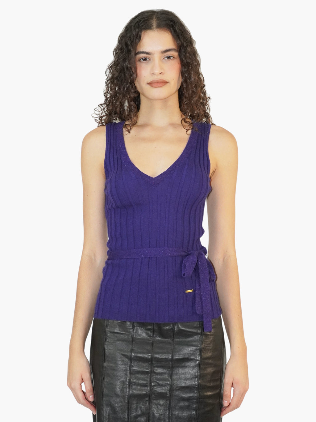 Cashmere Tie-Waist Top