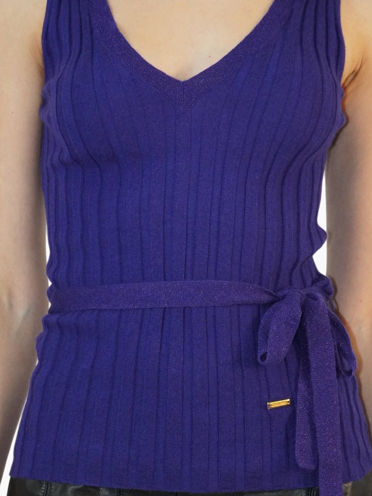 Cashmere Tie-Waist Top