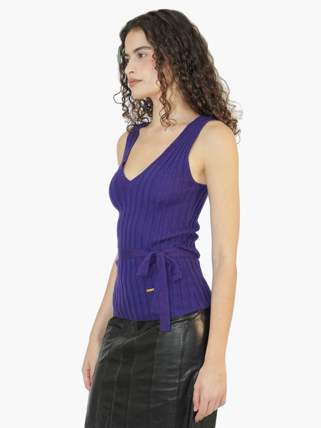 Cashmere Tie-Waist Top
