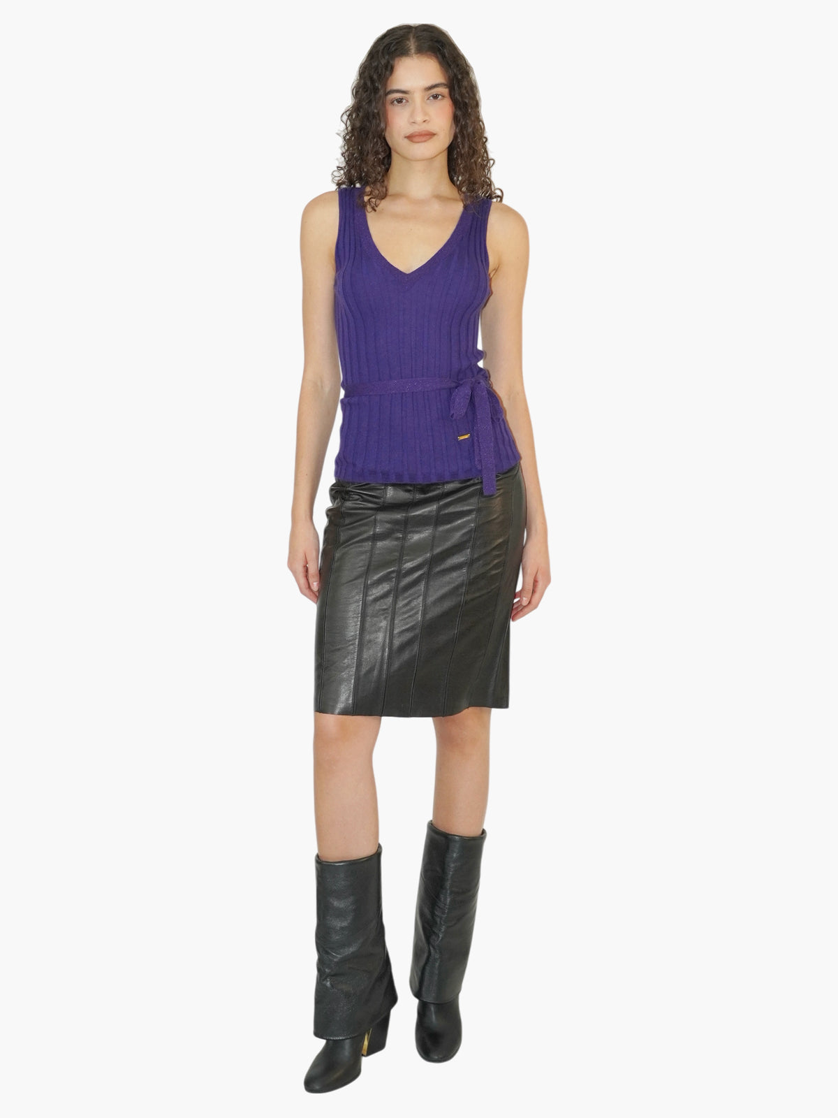 Cashmere Tie-Waist Top