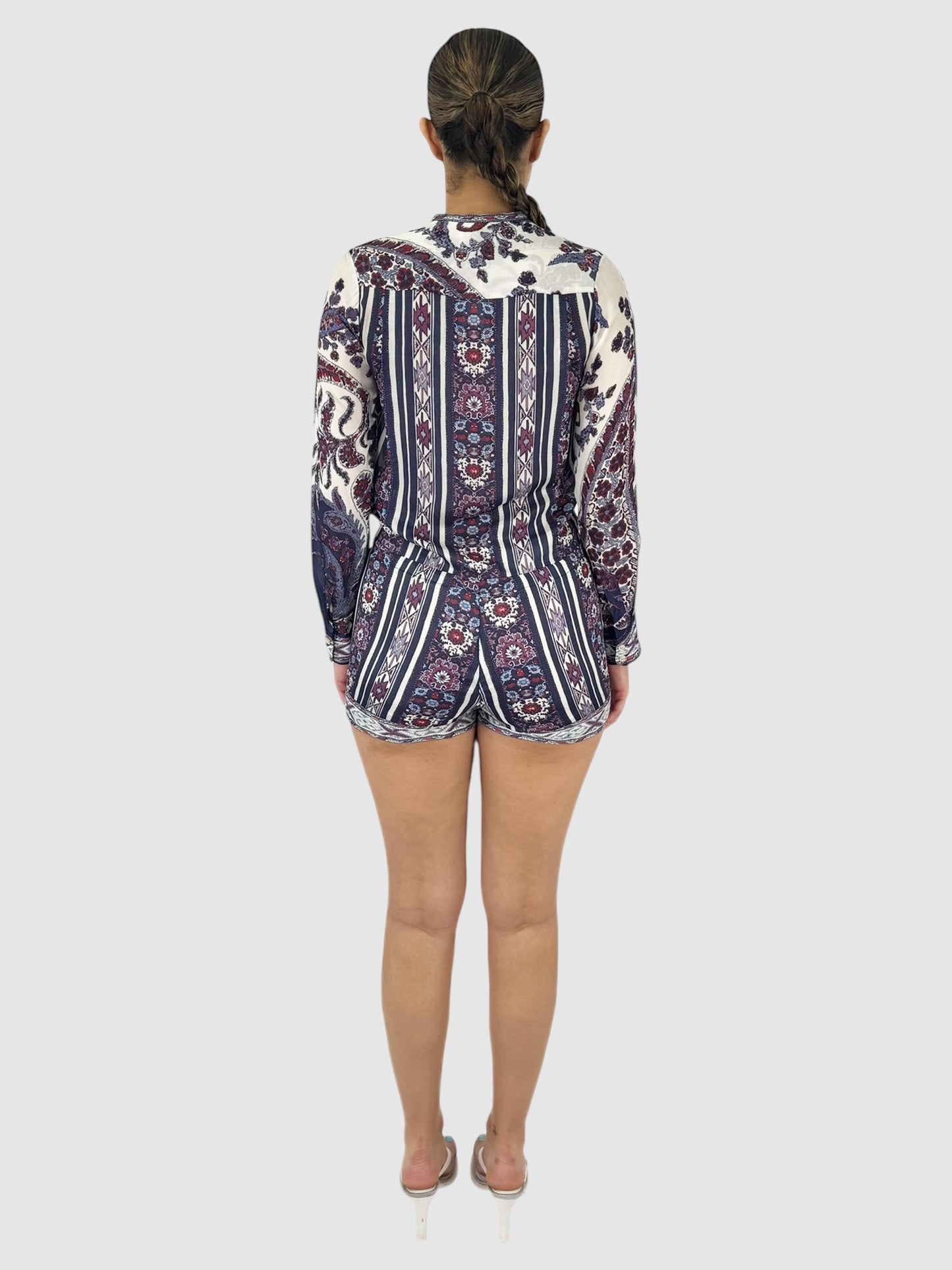 Paisley Print Romper