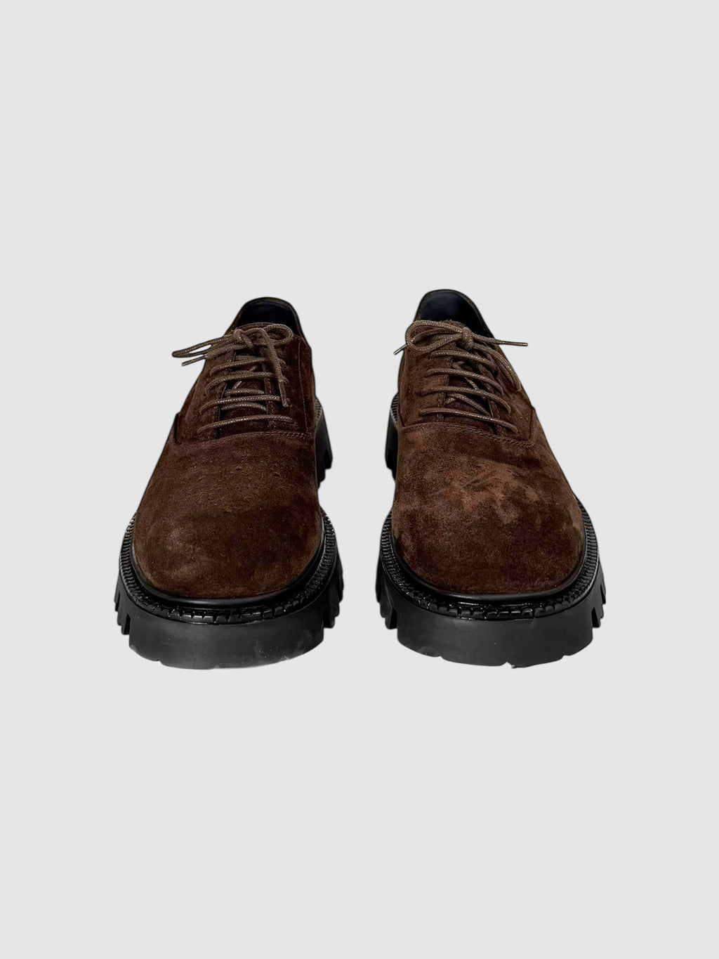 Suede Lace-Up Loafers