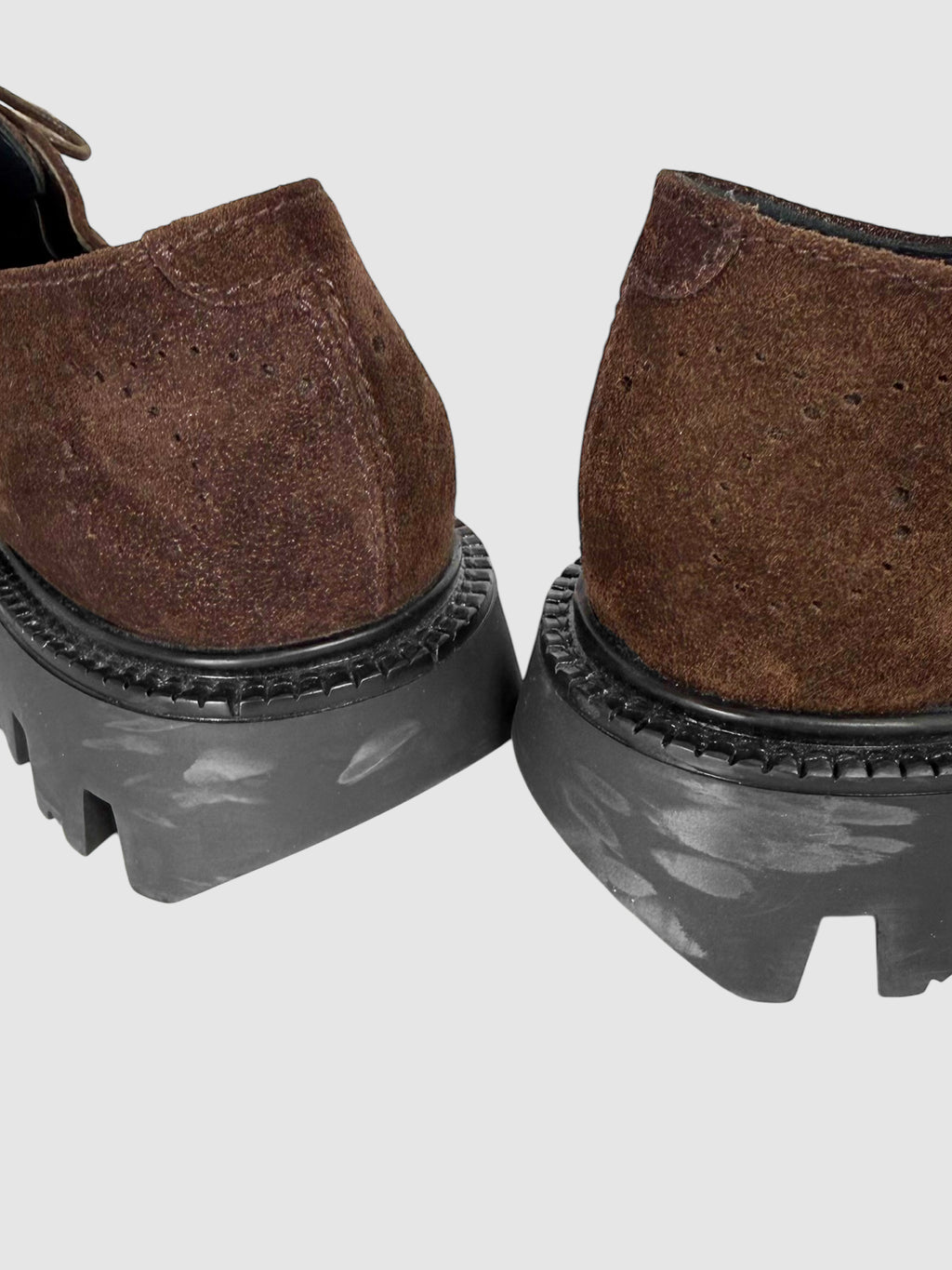 Suede Lace-Up Loafers