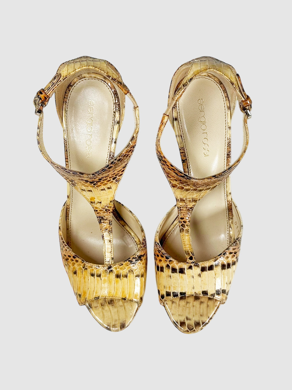 Snakeskin Platform Pumps