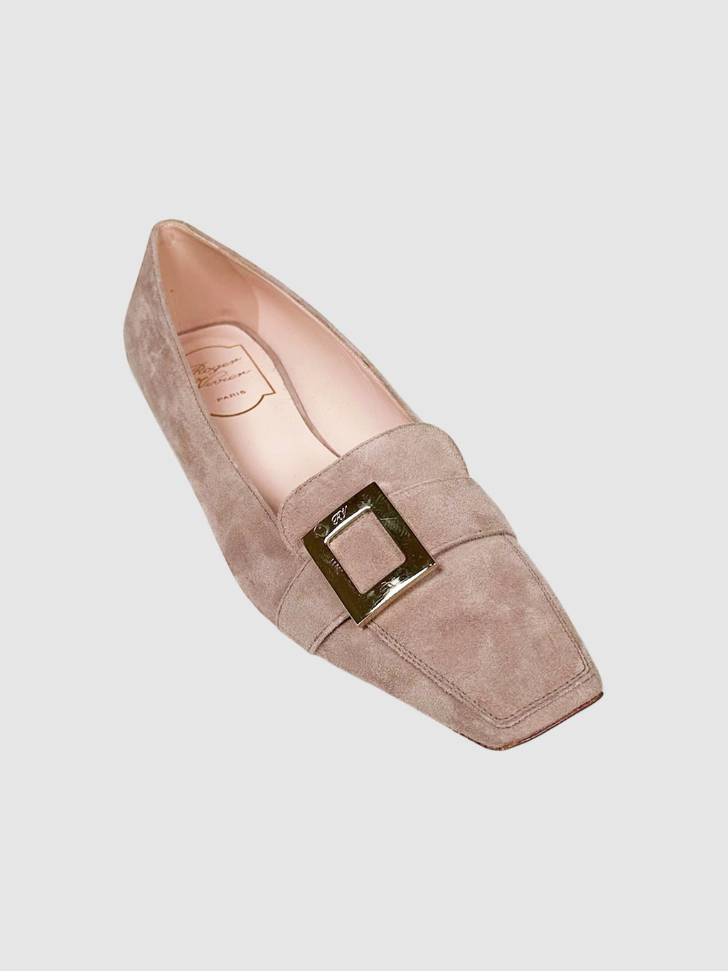 Suede Buckle Loafers