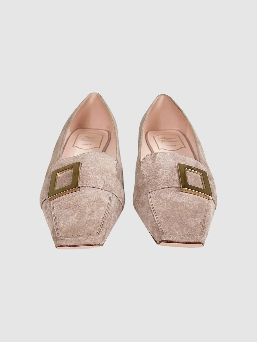 Suede Buckle Loafers