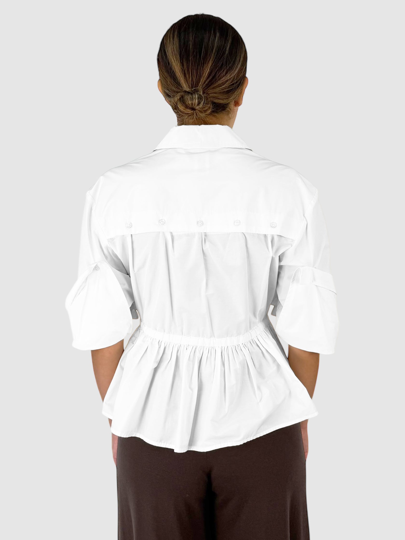 Cinched Button-Up top