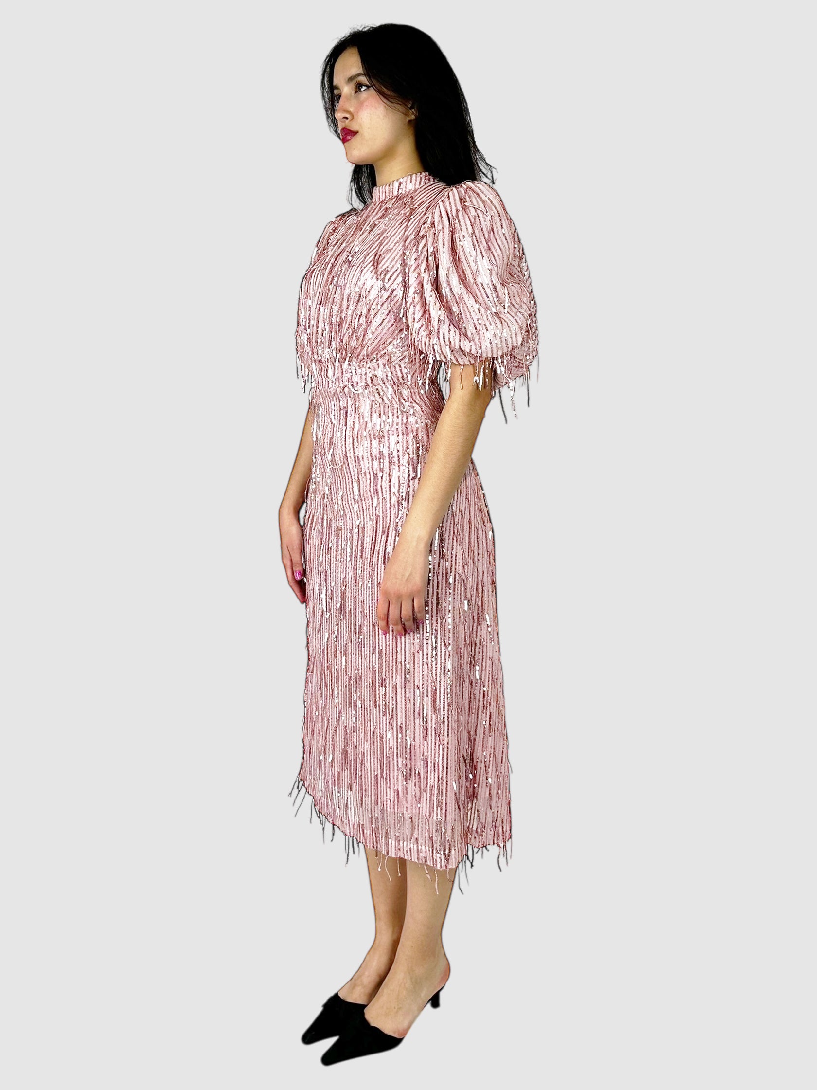 Sequinned Fringe Dawn Midi Dress