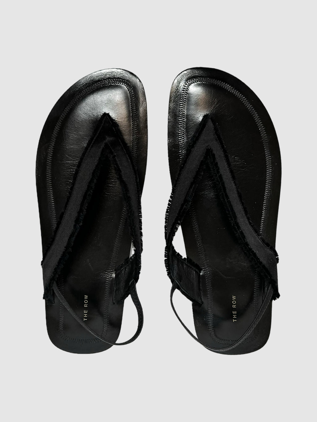 Fray Satin Thong Sandals - Size 39