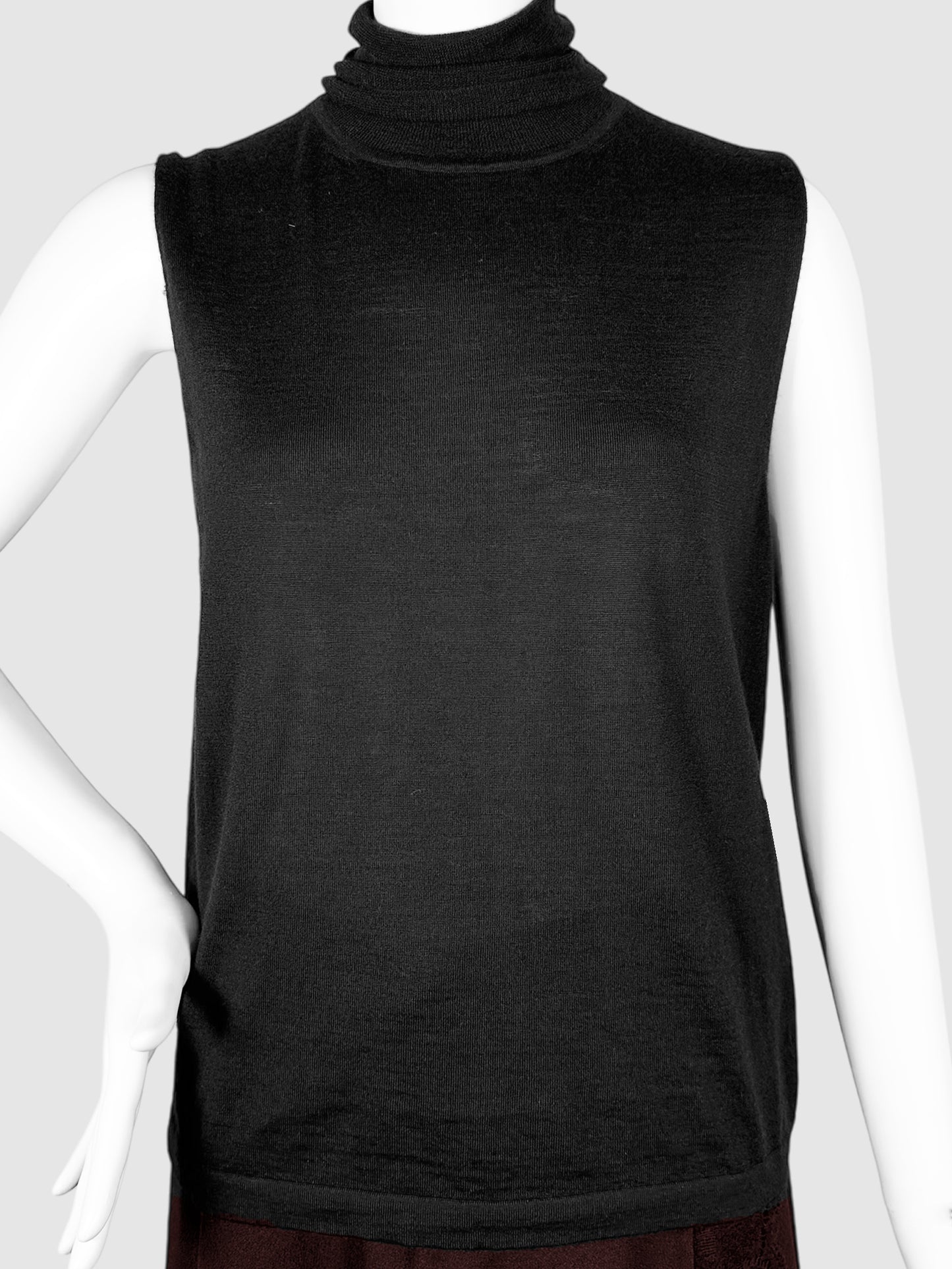 Knit Sleeveless Mock Neck Top - Size L