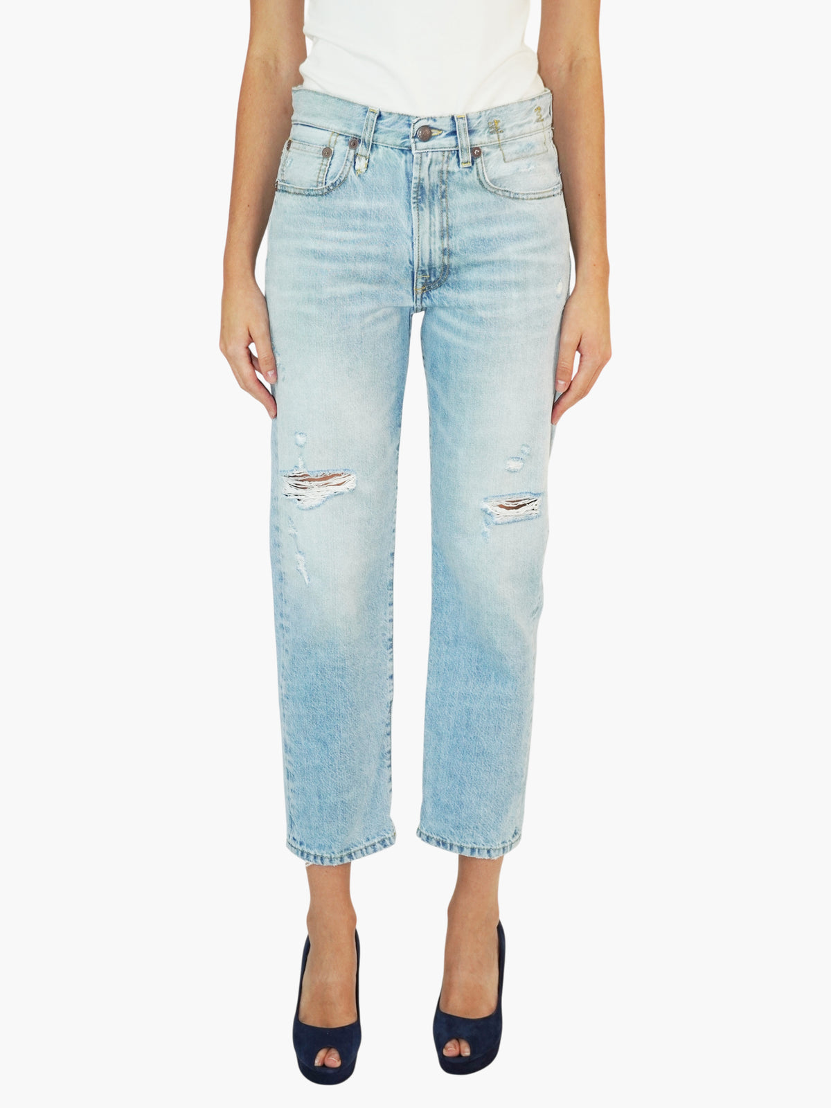 Distressed Boyfriend Jeans