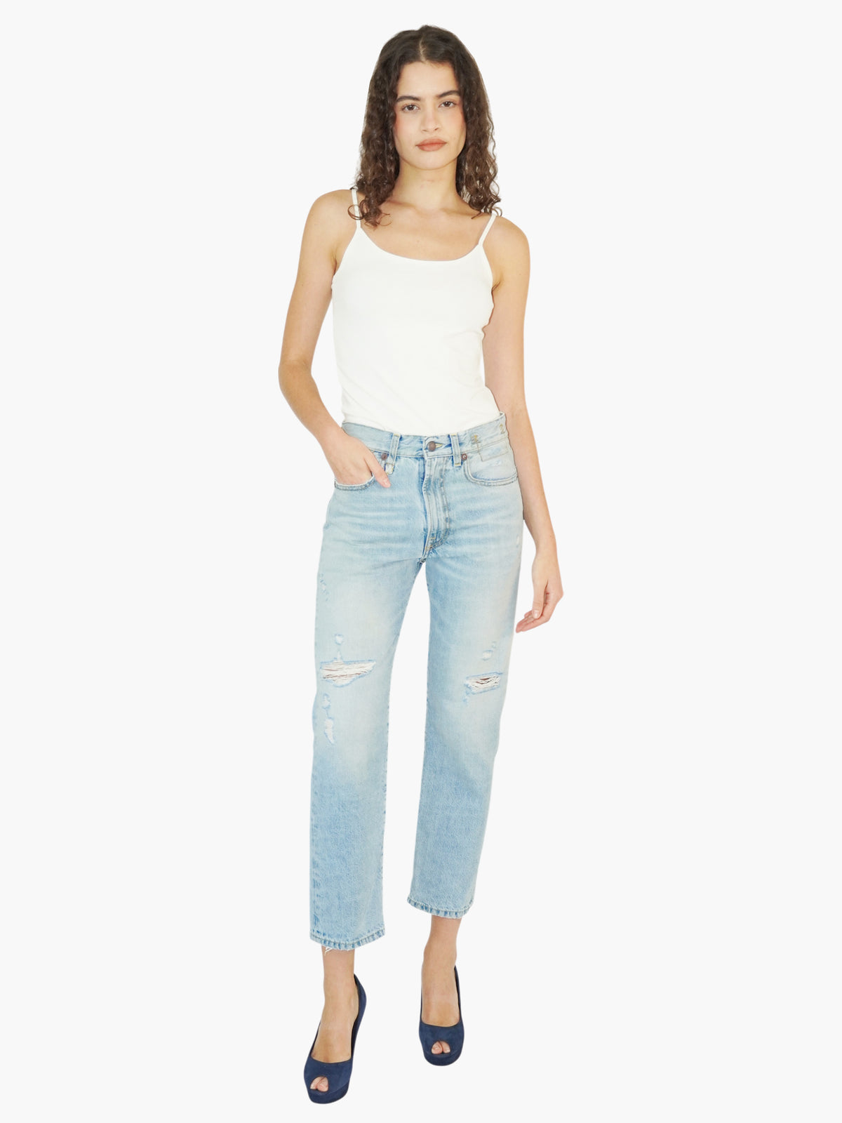 Distressed Boyfriend Jeans