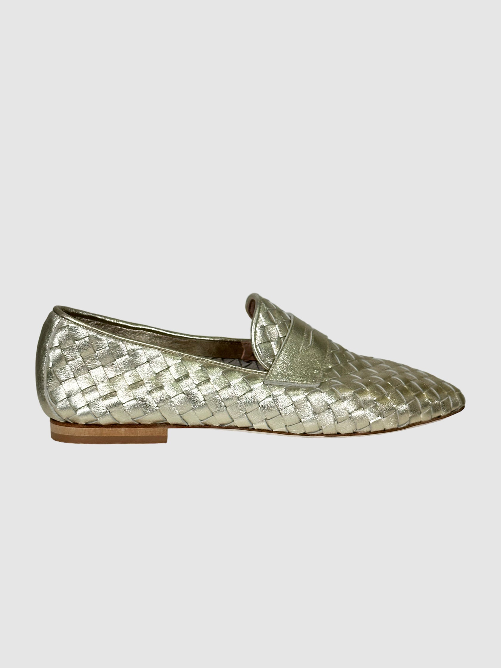Woven Leather Loafers - Size 39.5