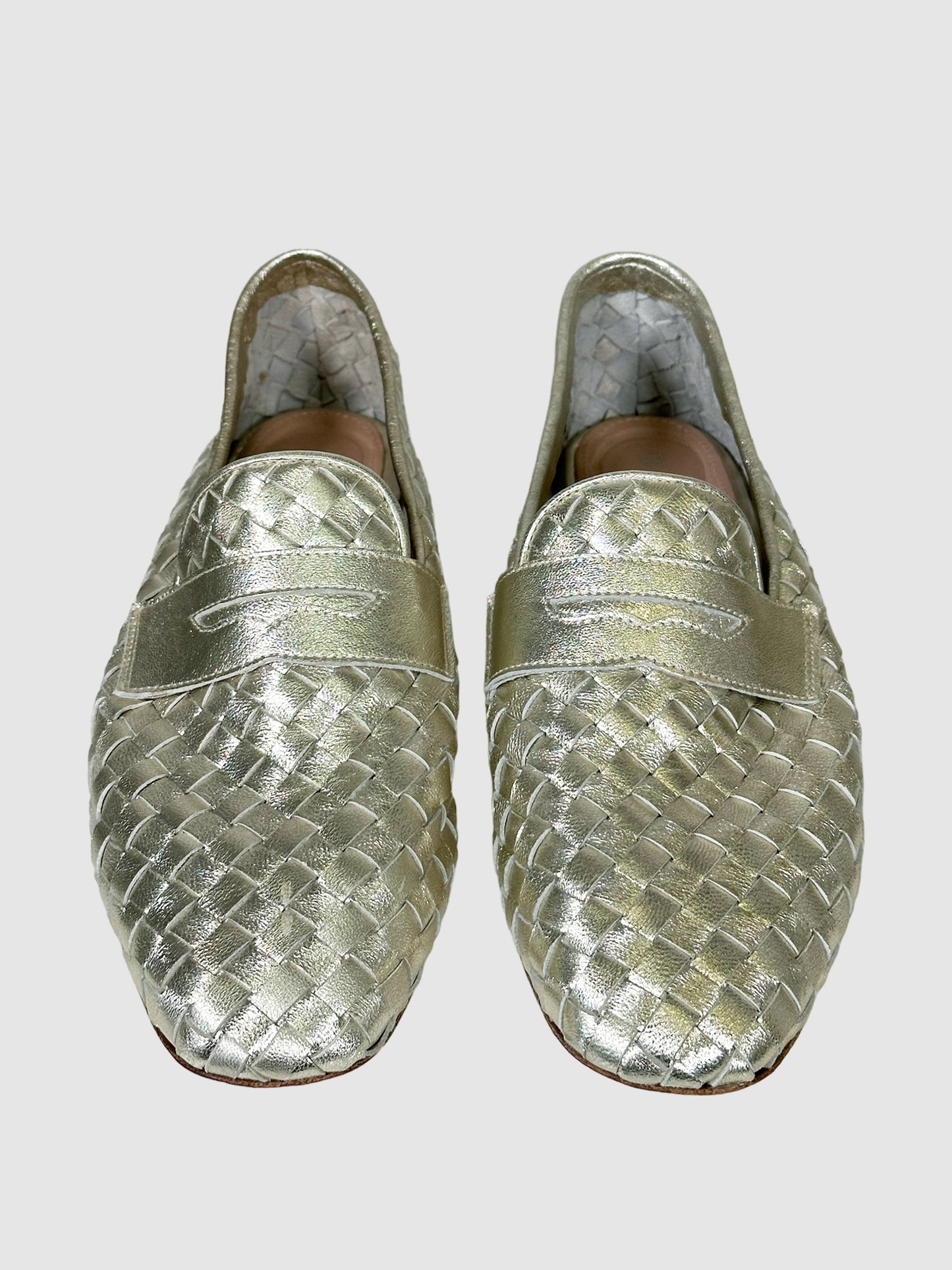 Woven Leather Loafers - Size 39.5