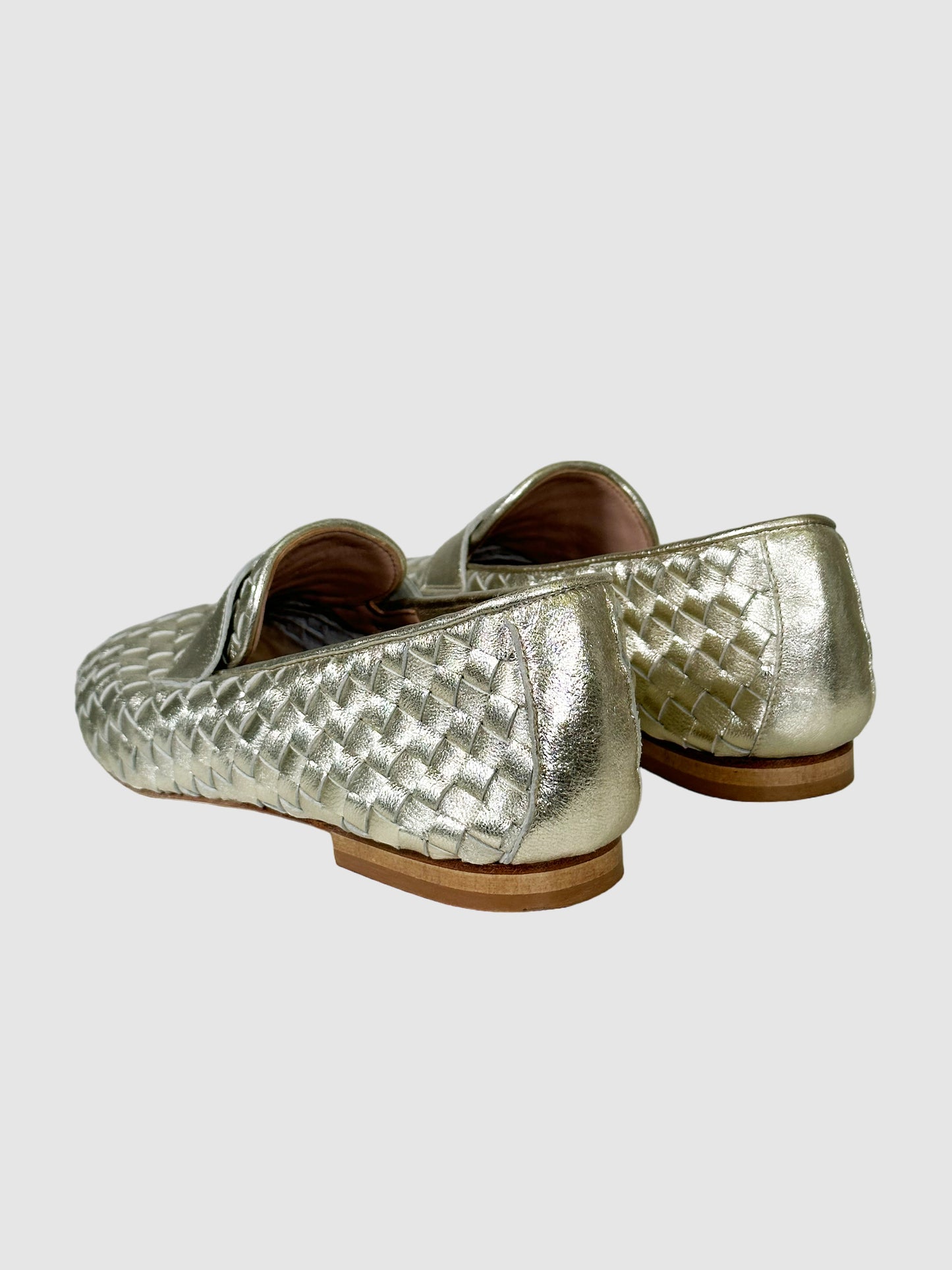 Woven Leather Loafers - Size 39.5