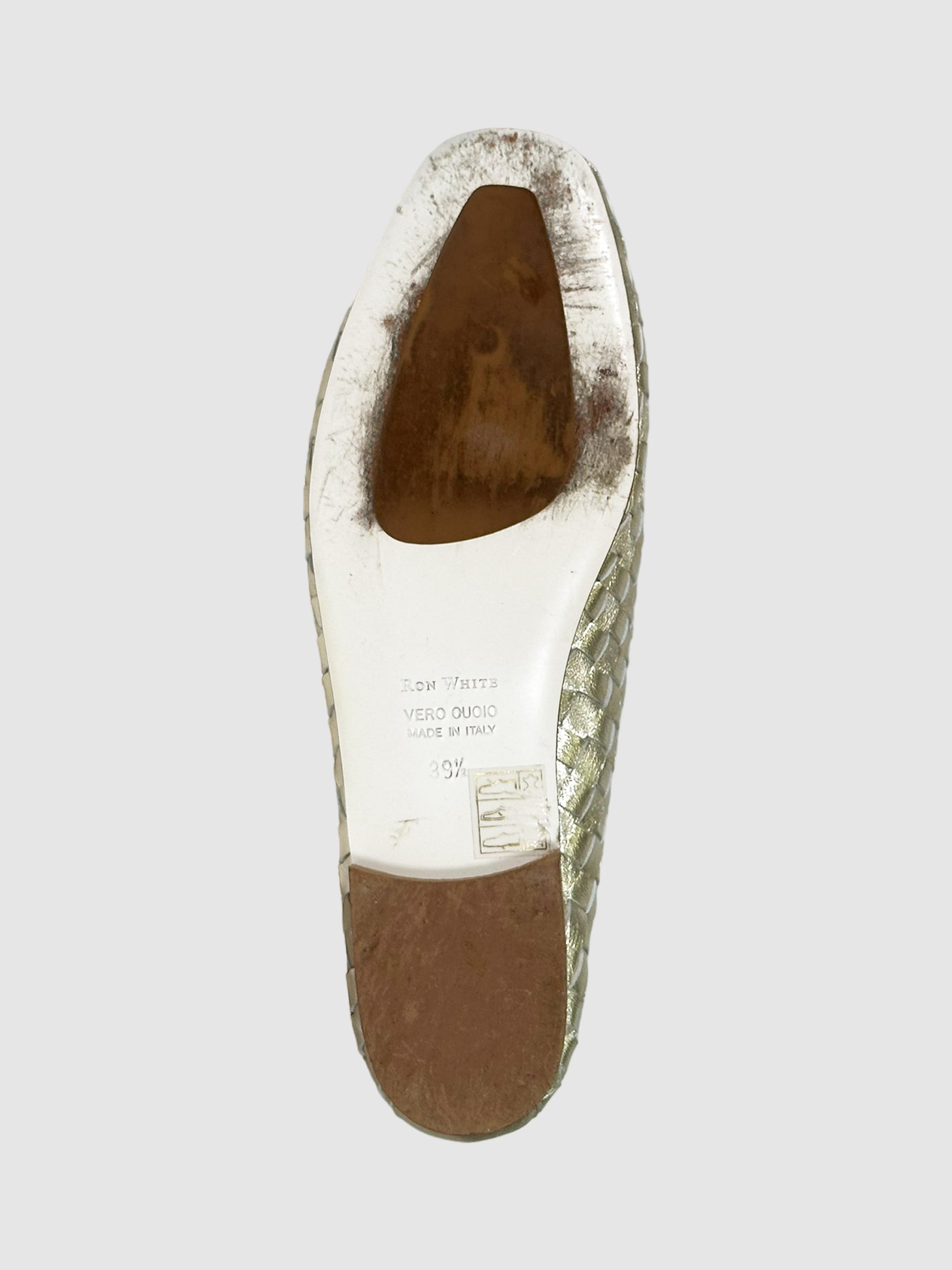 Woven Leather Loafers - Size 39.5
