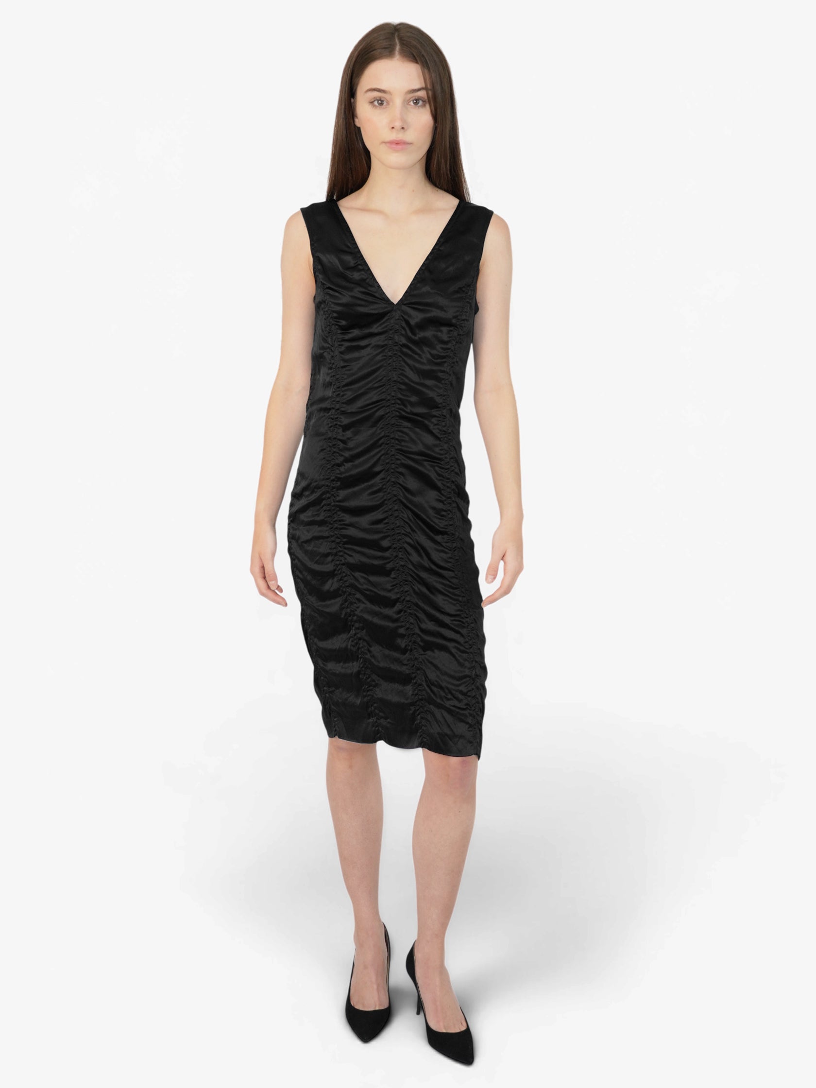 Ruched Sleeveless Dress