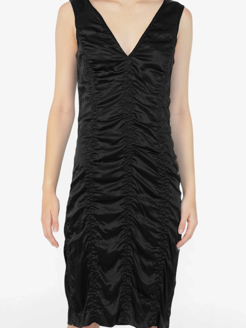 Ruched Sleeveless Dress