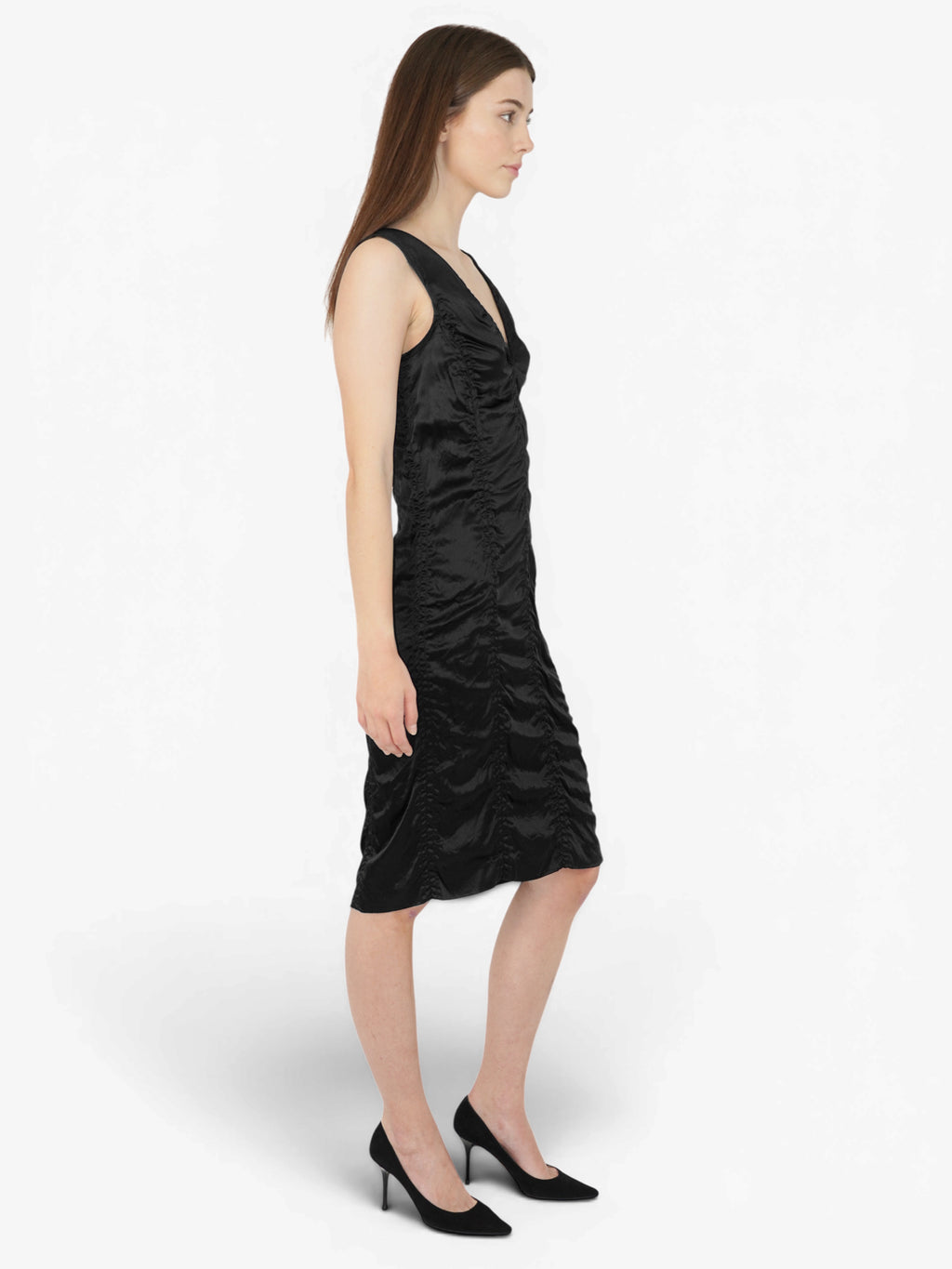 Ruched Sleeveless Dress