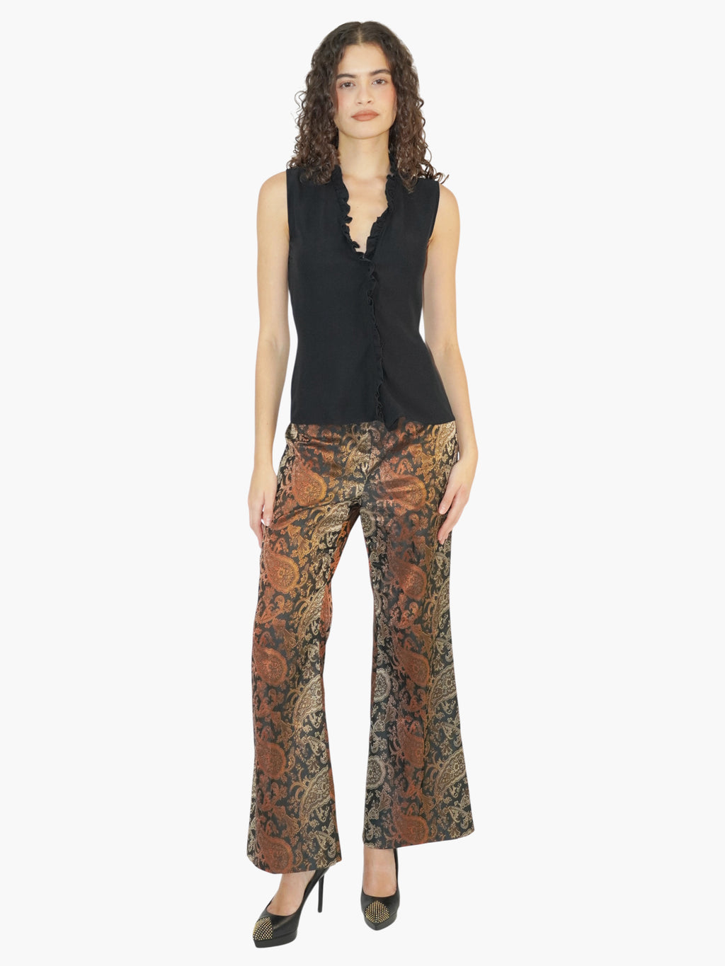 Silk Ruffled Top