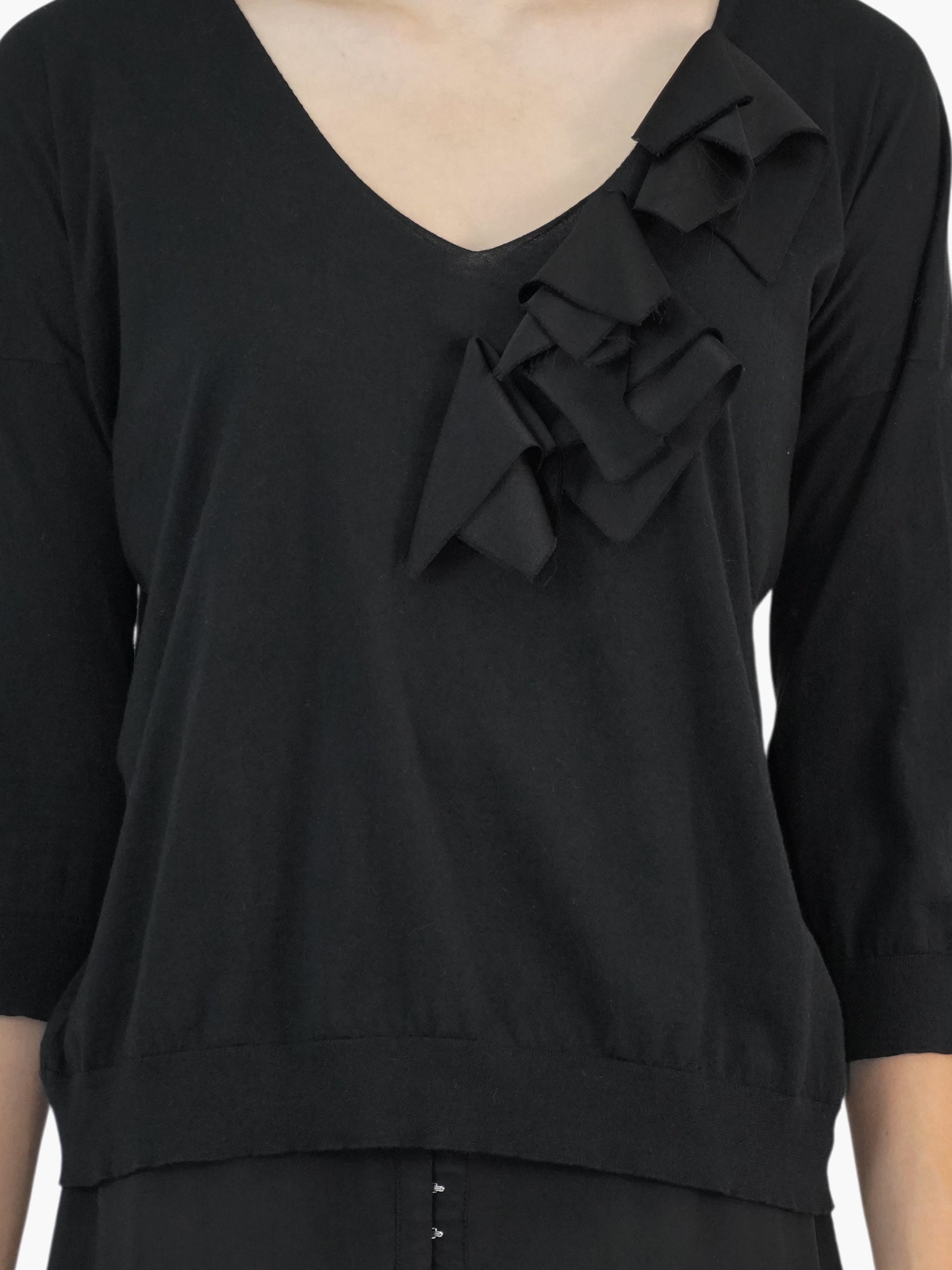 Asymmetric Ruffle Sweater