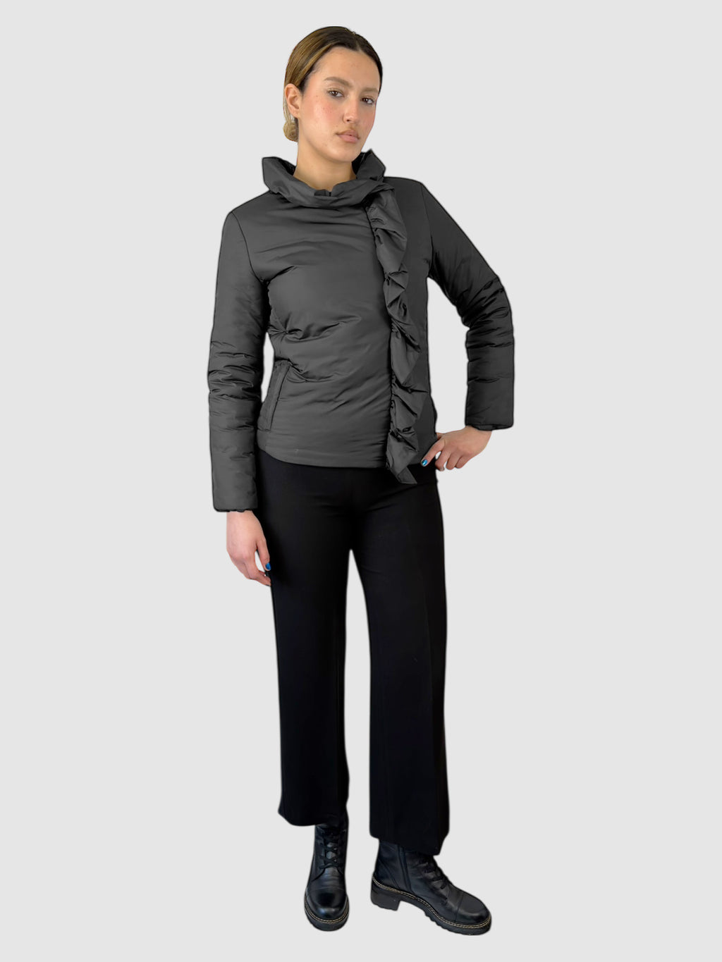 Ruffle Puffer Jacket