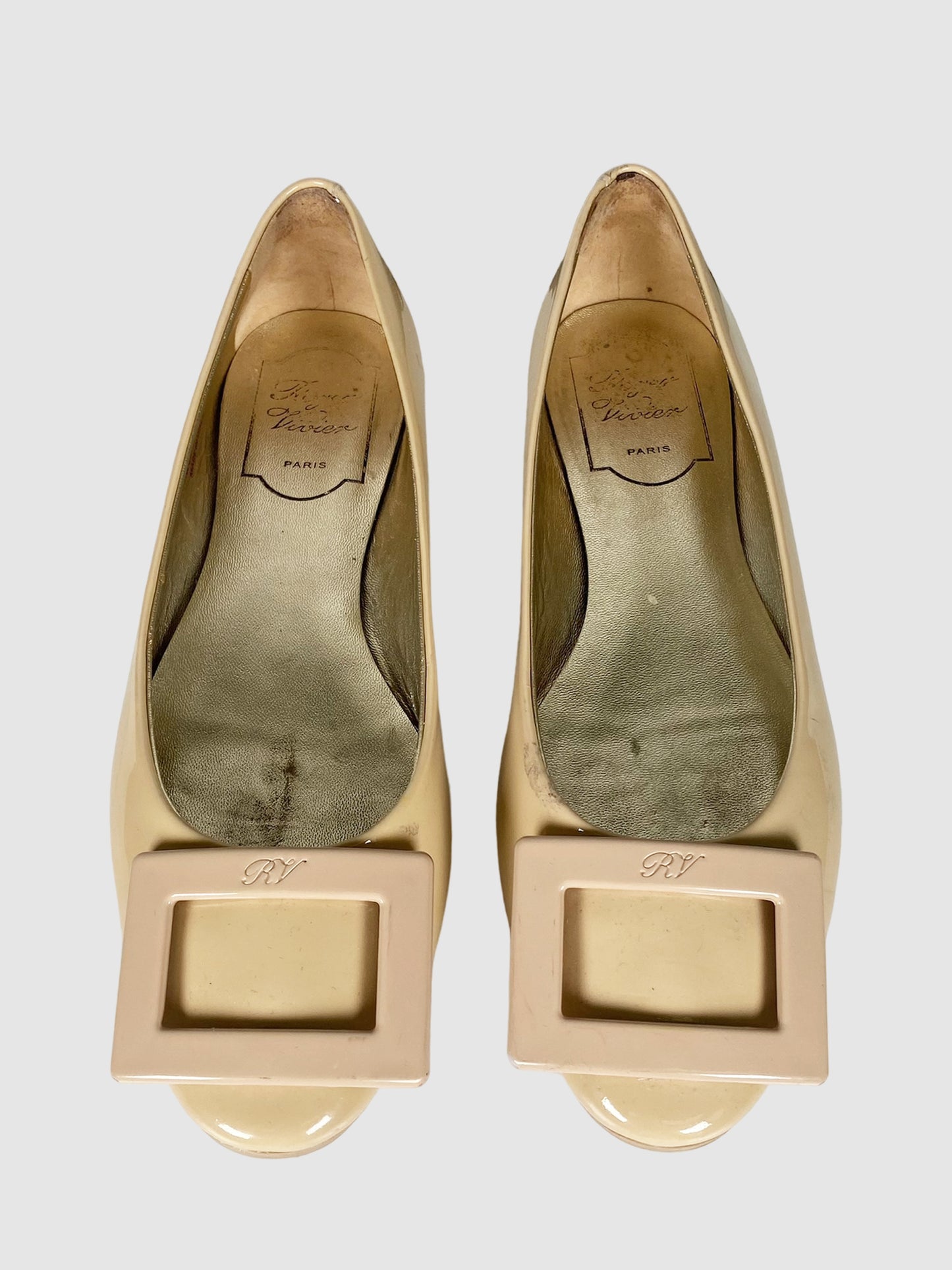Patent Leather Ballerina Flats - Size 36