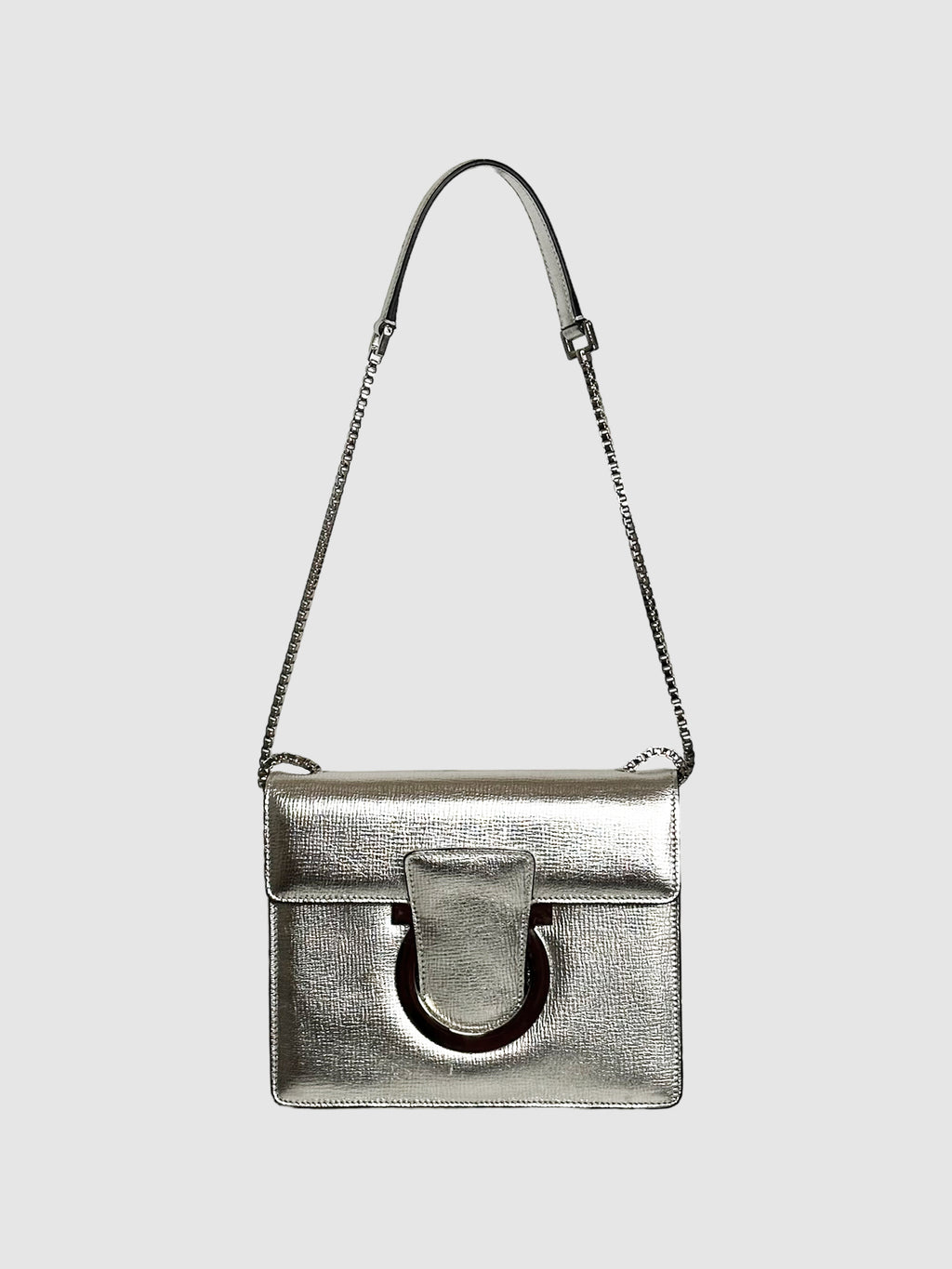 Salvatore Ferragamo Metallic Leather Crossbody Bag