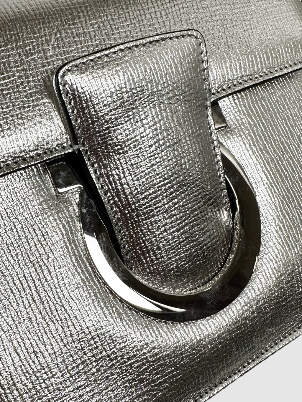 Salvatore Ferragamo Metallic Leather Crossbody Bag