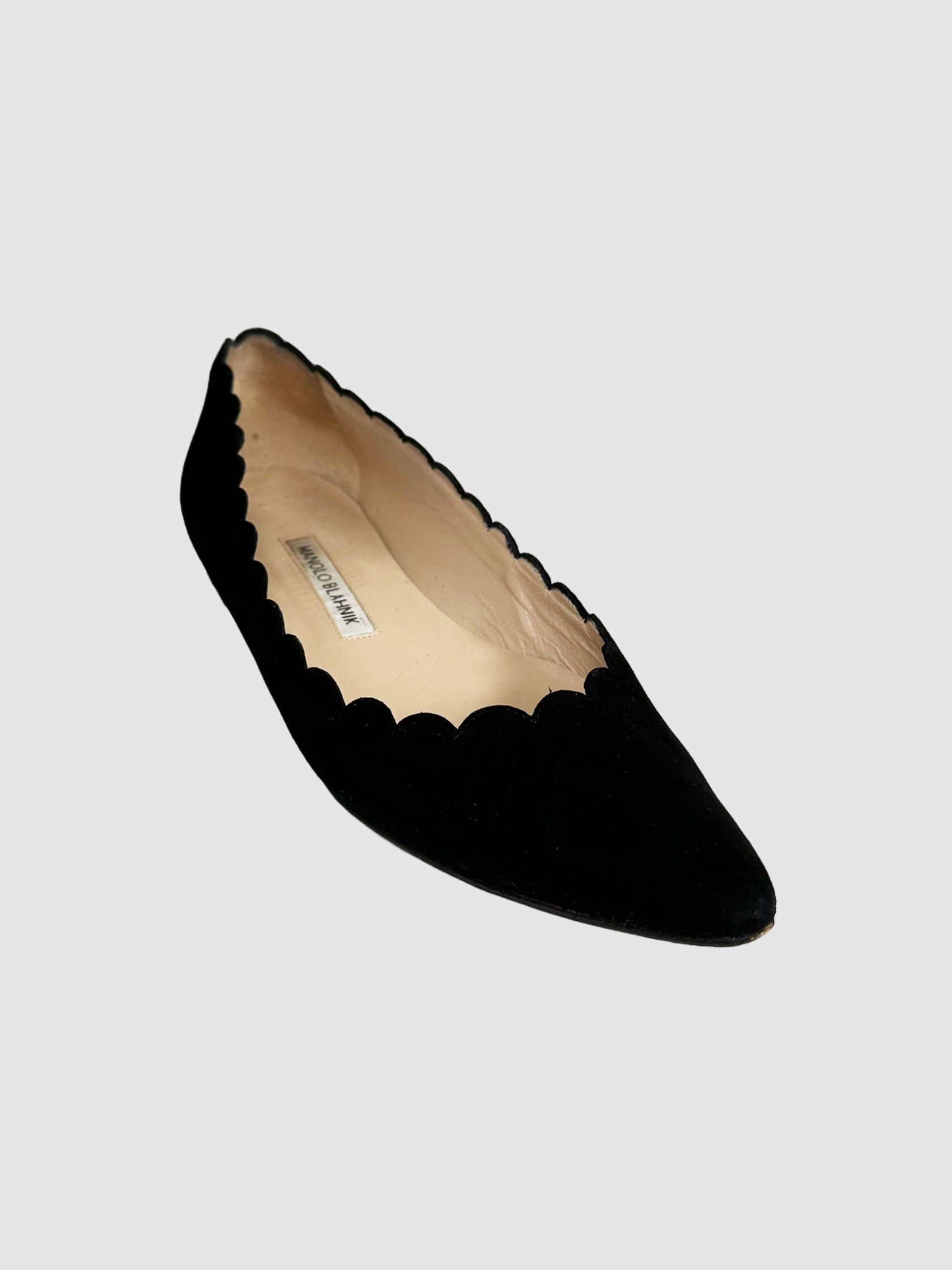 Manolo Blahnik Pointed Toe Flats - Size 39.5