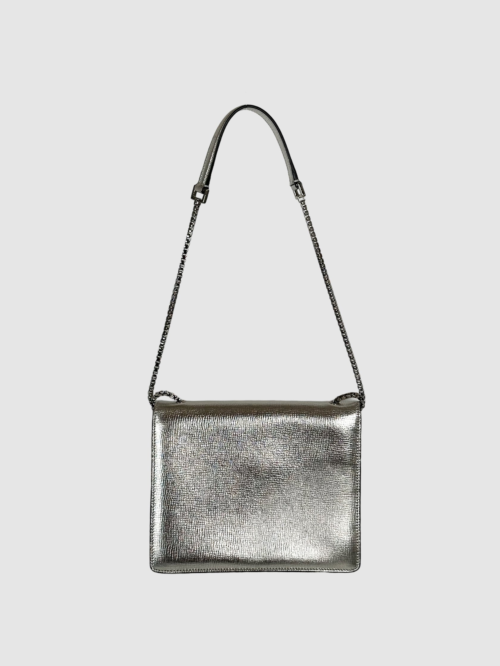 Salvatore Ferragamo Metallic Leather Crossbody Bag