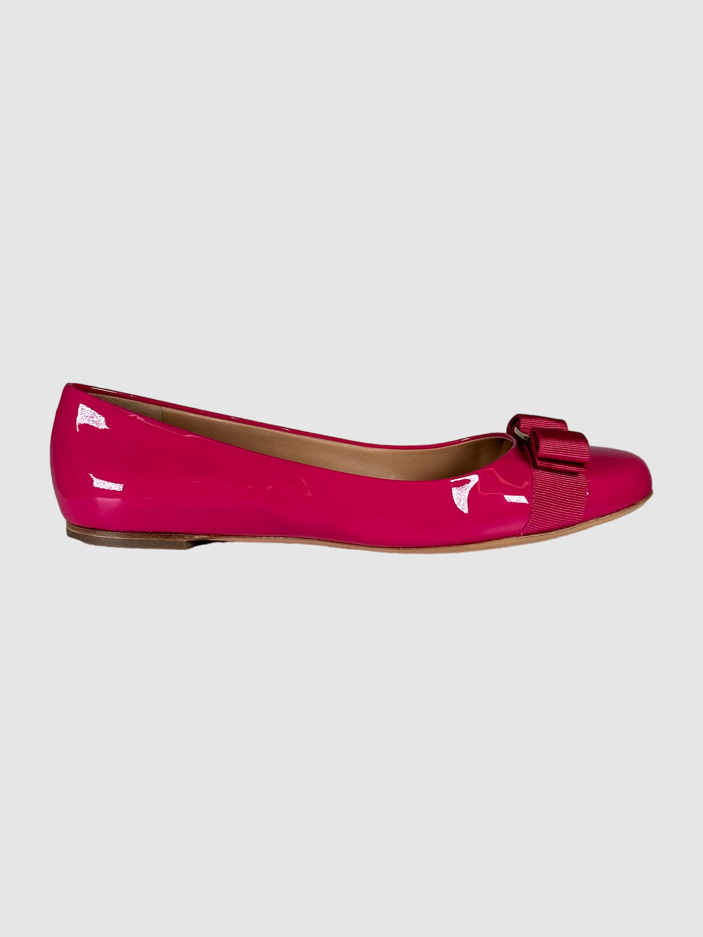 Salvatore Ferragamo Patent Leather Ballet Flats - Size 9