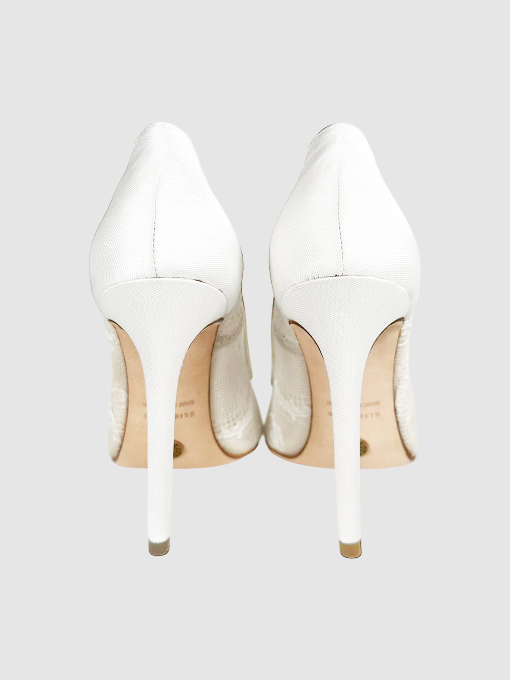 Lace Pointed Toe Pumps